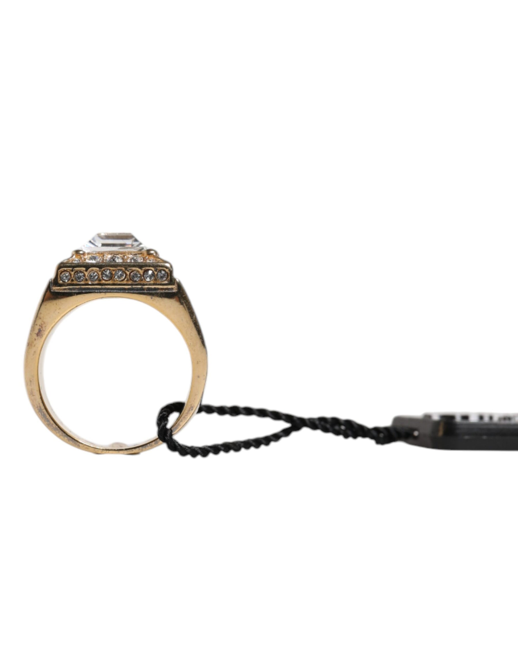 Dolce & Gabbana Gold Tone Sterling Silver 925 Crystals Ring | Regal Royce