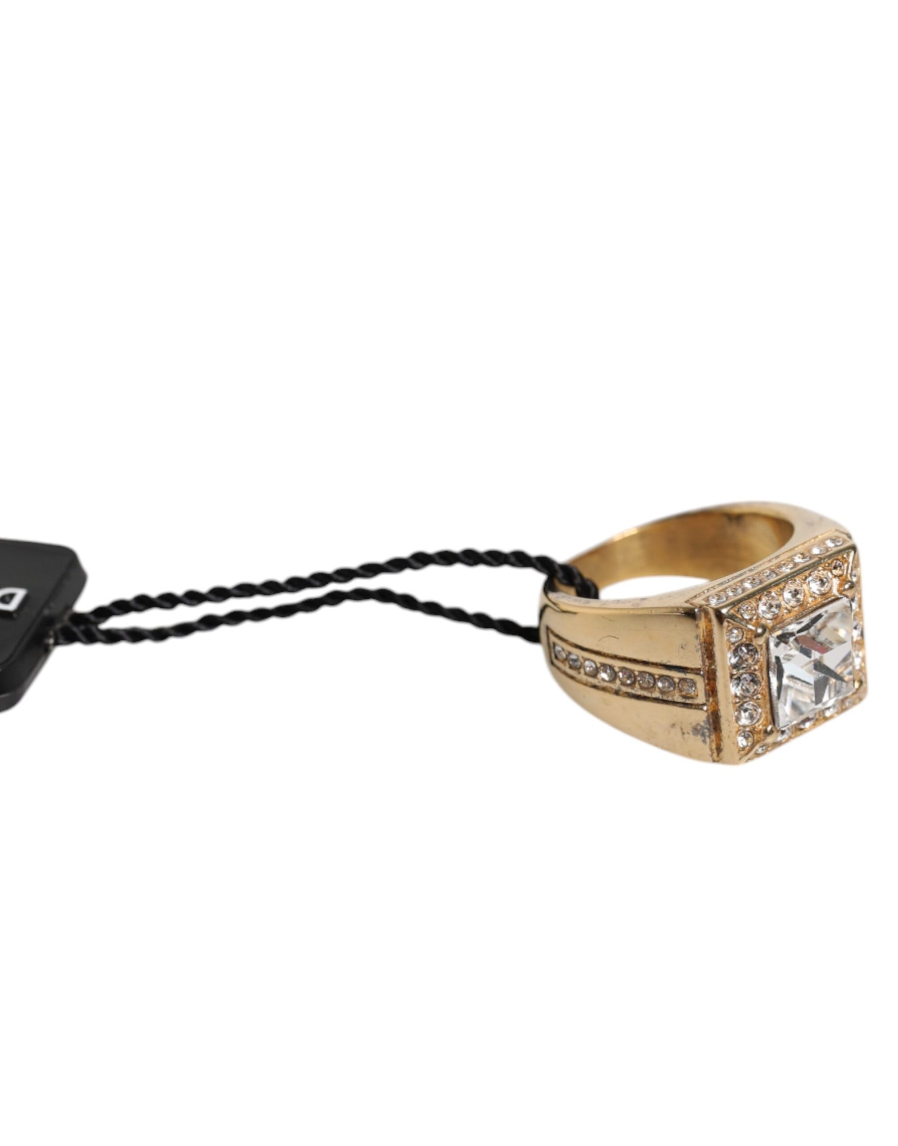 Dolce & Gabbana Gold Tone Sterling Silver 925 Crystals Ring | Regal Royce