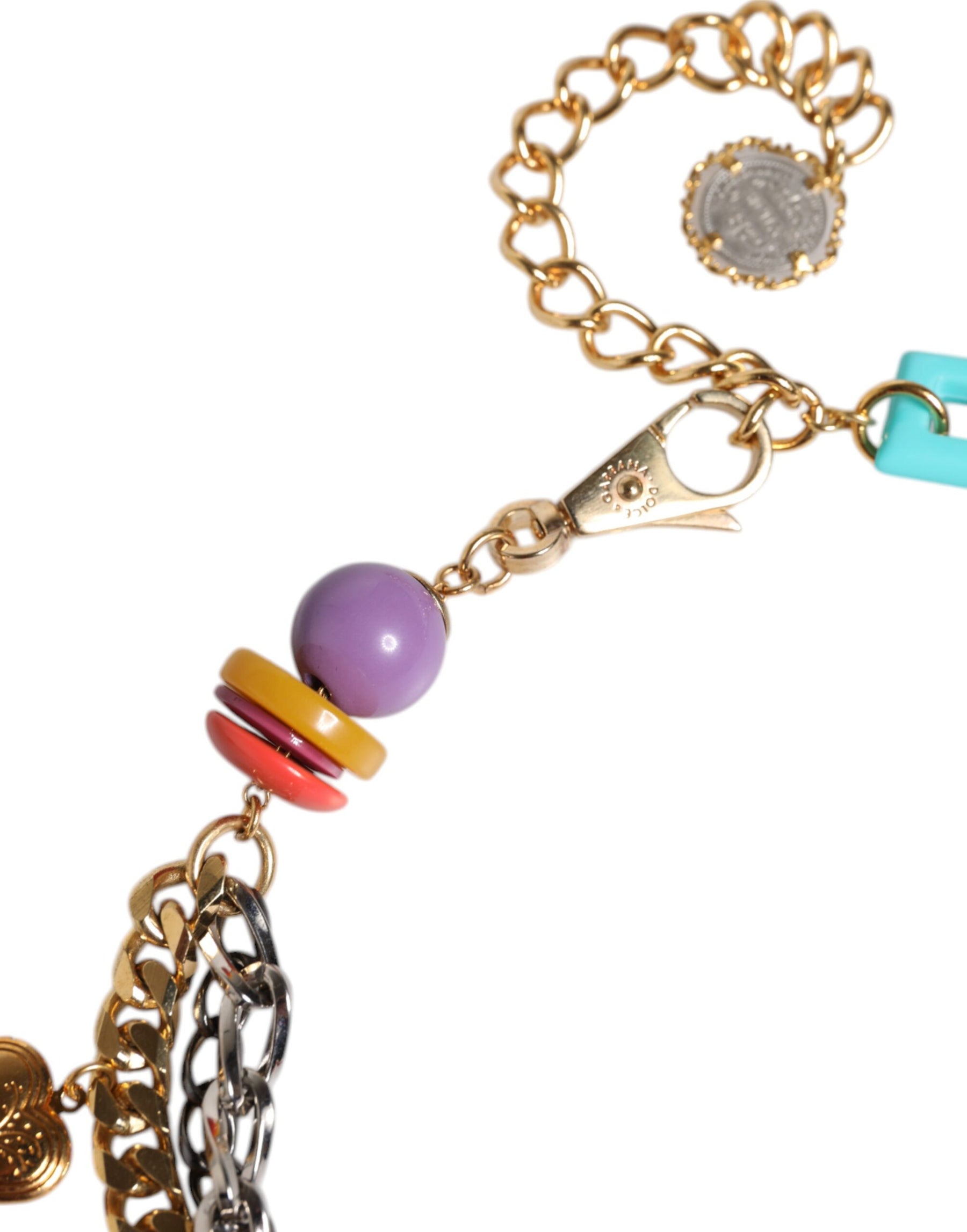 Dolce & Gabbana Multicolor Embellished Waist Chain Belt | Regal Royce
