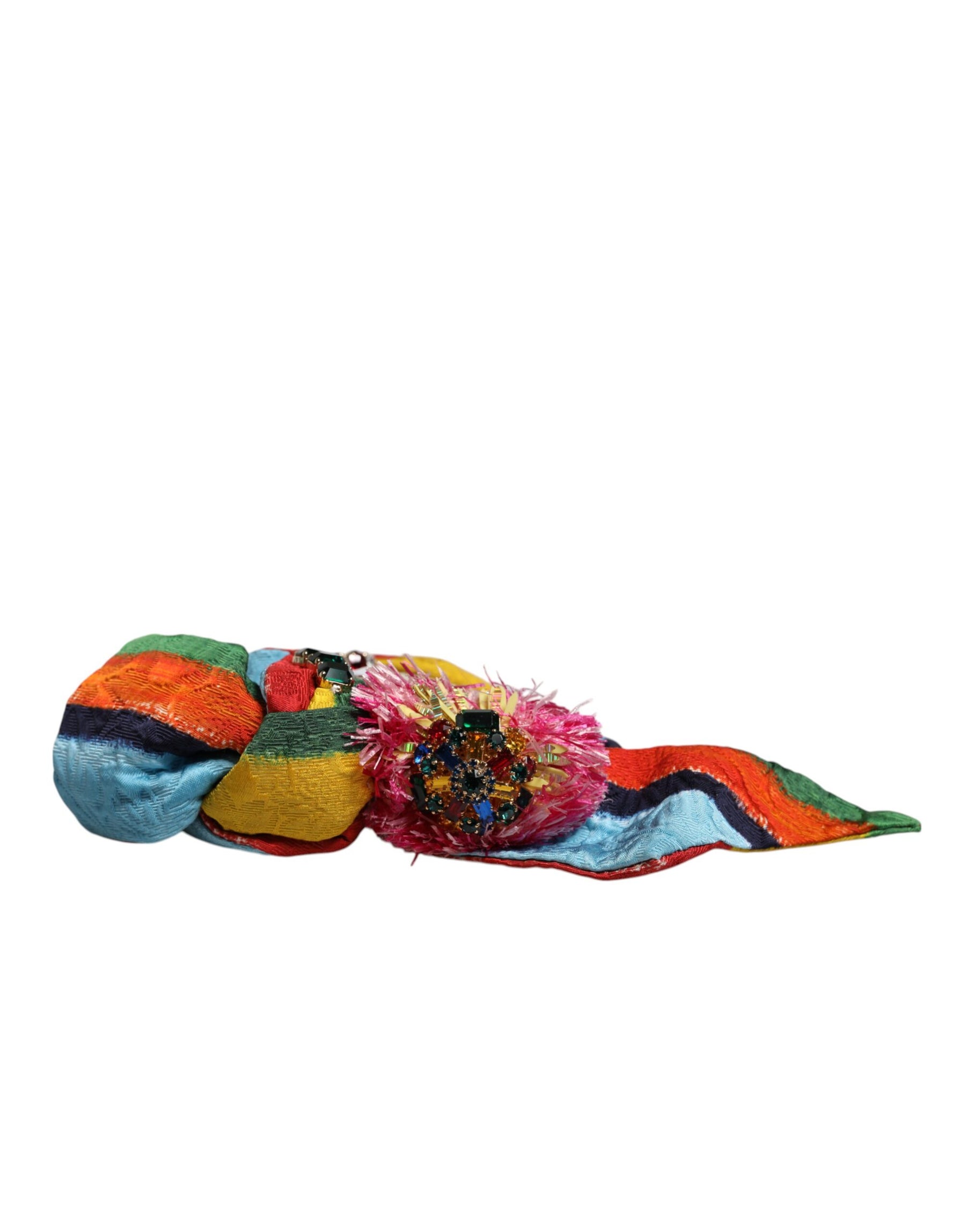 Dolce & Gabbana Multicolor Floral Crystal Embellished Diadem Headband | Regal Royce