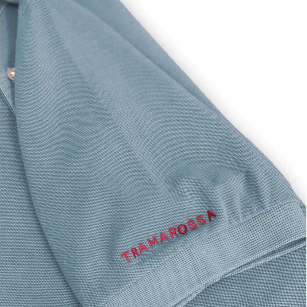 Tramarossa Blue Cotton Polo Shirt