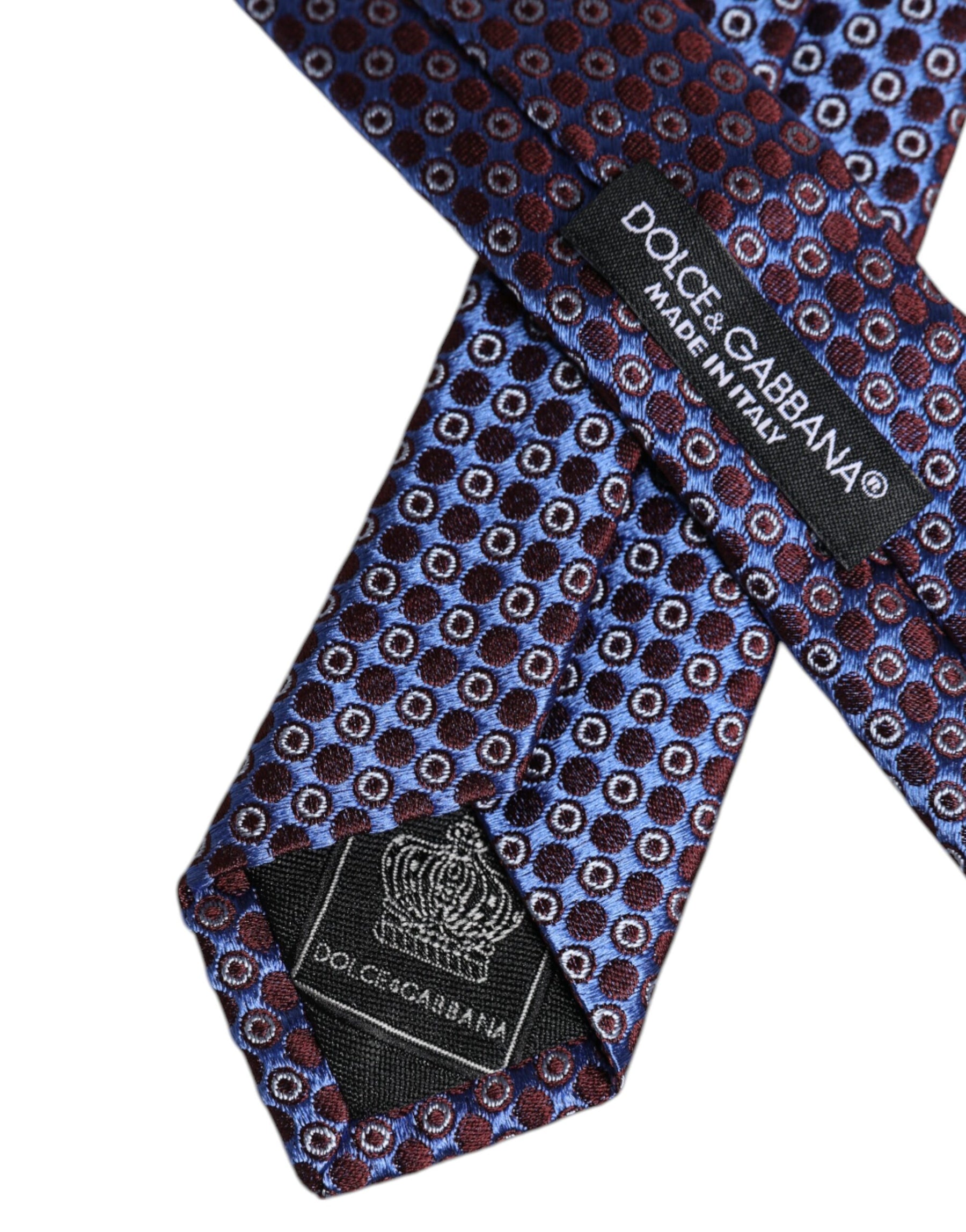 Dolce & Gabbana Multicolor Circles Silk Adjustable Necktie Tie | Regal Royce