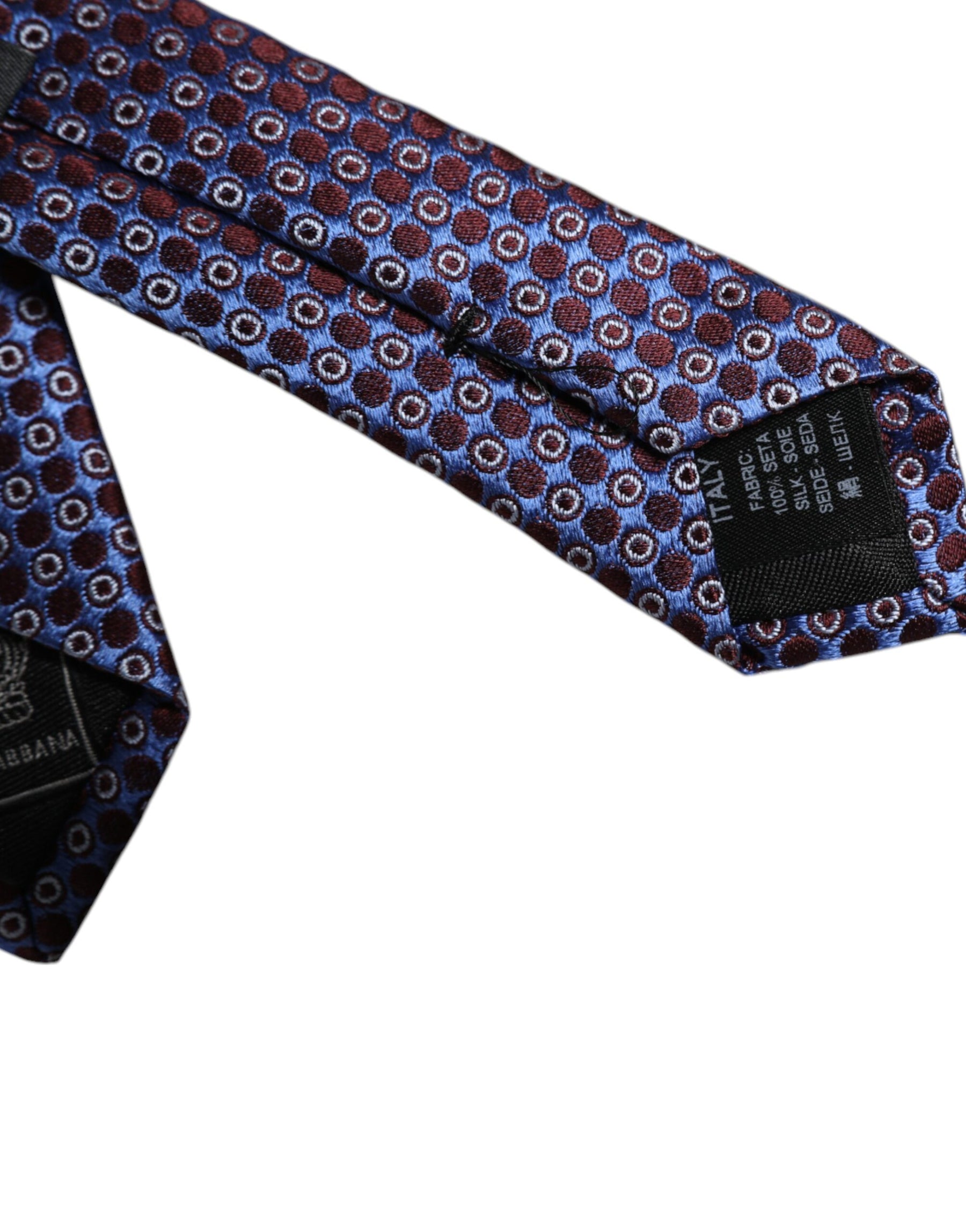 Dolce & Gabbana Multicolor Circles Silk Adjustable Necktie Tie | Regal Royce