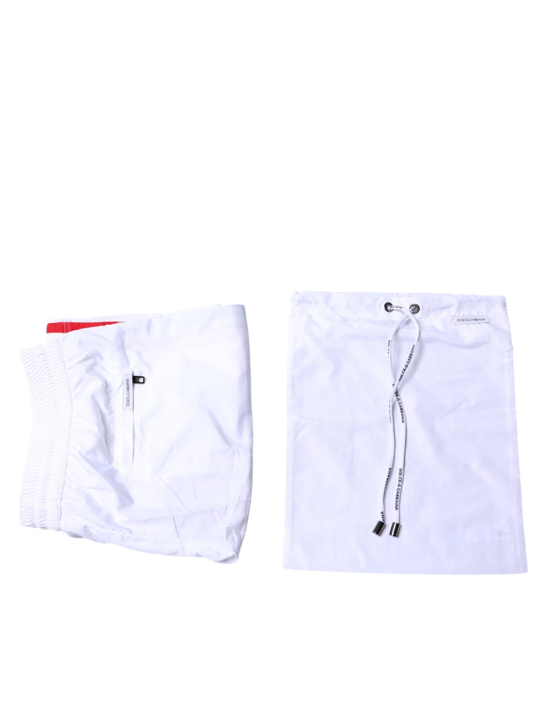 Dolce & Gabbana White Stripes Beachwear Shorts 2 Pc Swimwear | Regal Royce