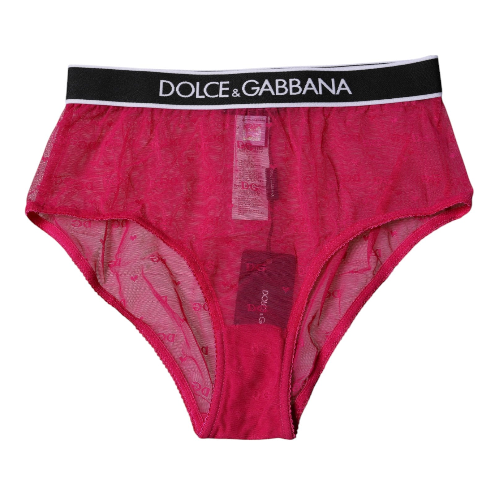 Dolce & Gabbana Fuchsia Tulle Nylon Mid Waist Panty Underwear | Regal Royce