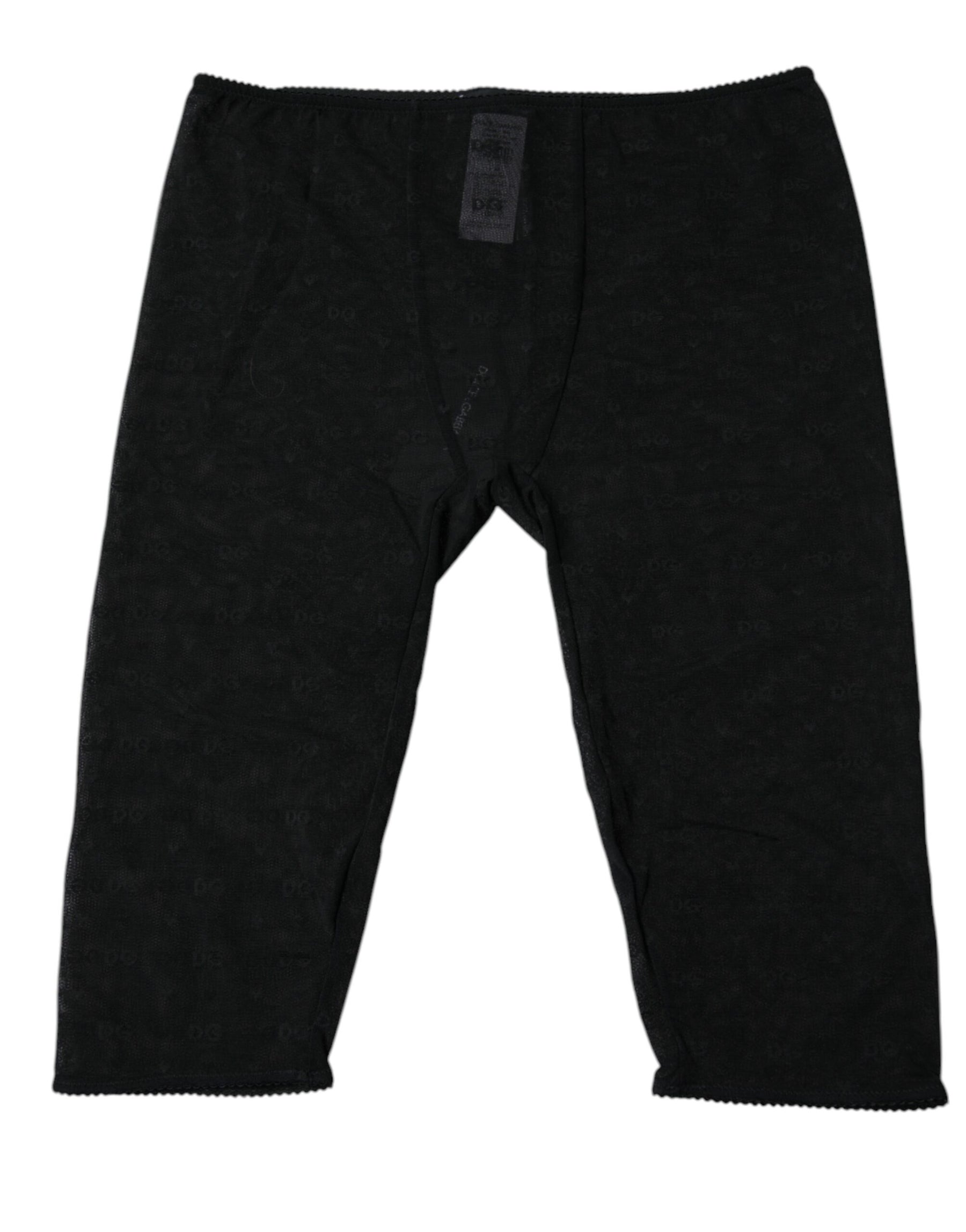 Dolce & Gabbana Black Logo Lace Lingerie Cropped Tight Underwear | Regal Royce