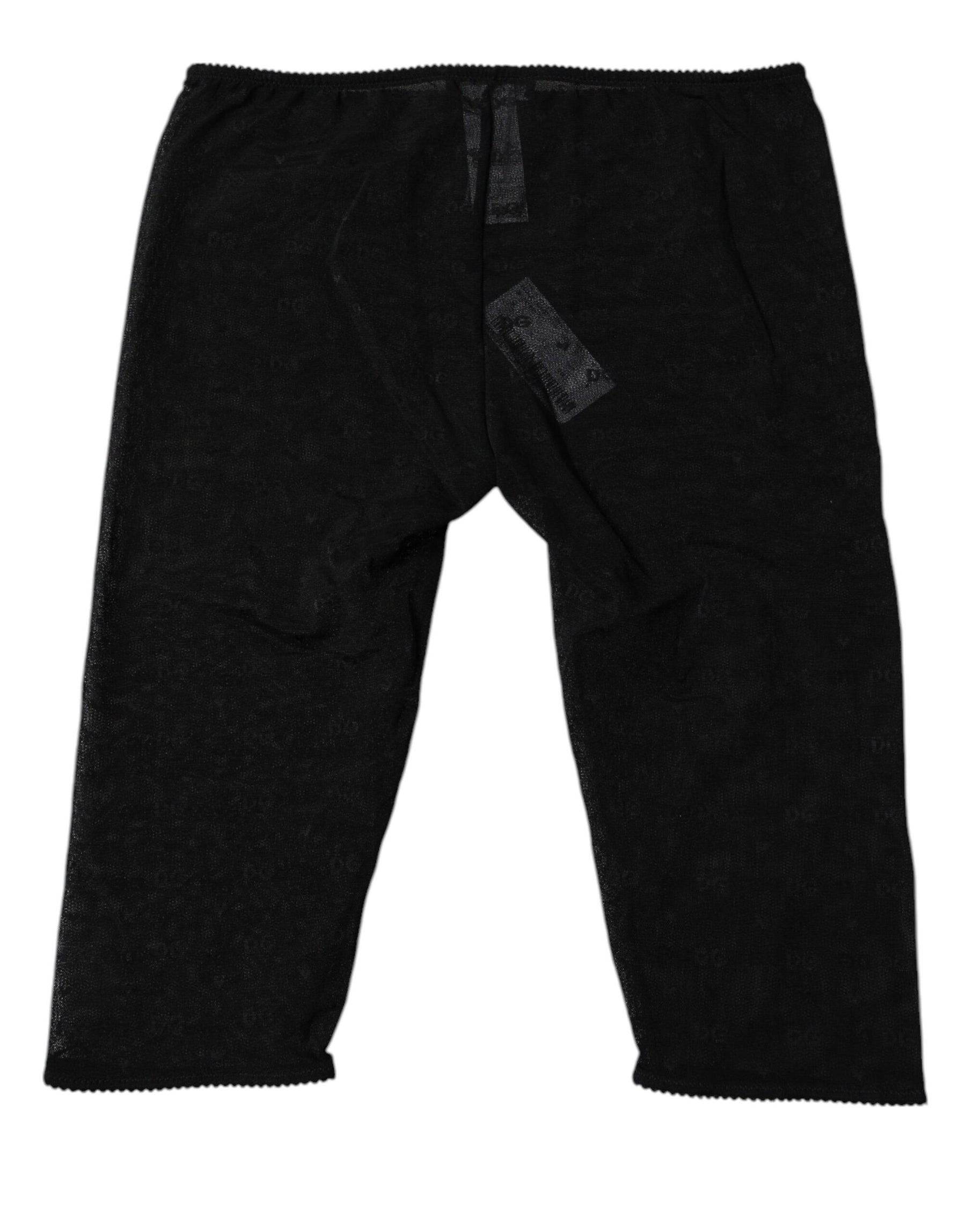 Dolce & Gabbana Black Logo Lace Lingerie Cropped Tight Underwear | Regal Royce