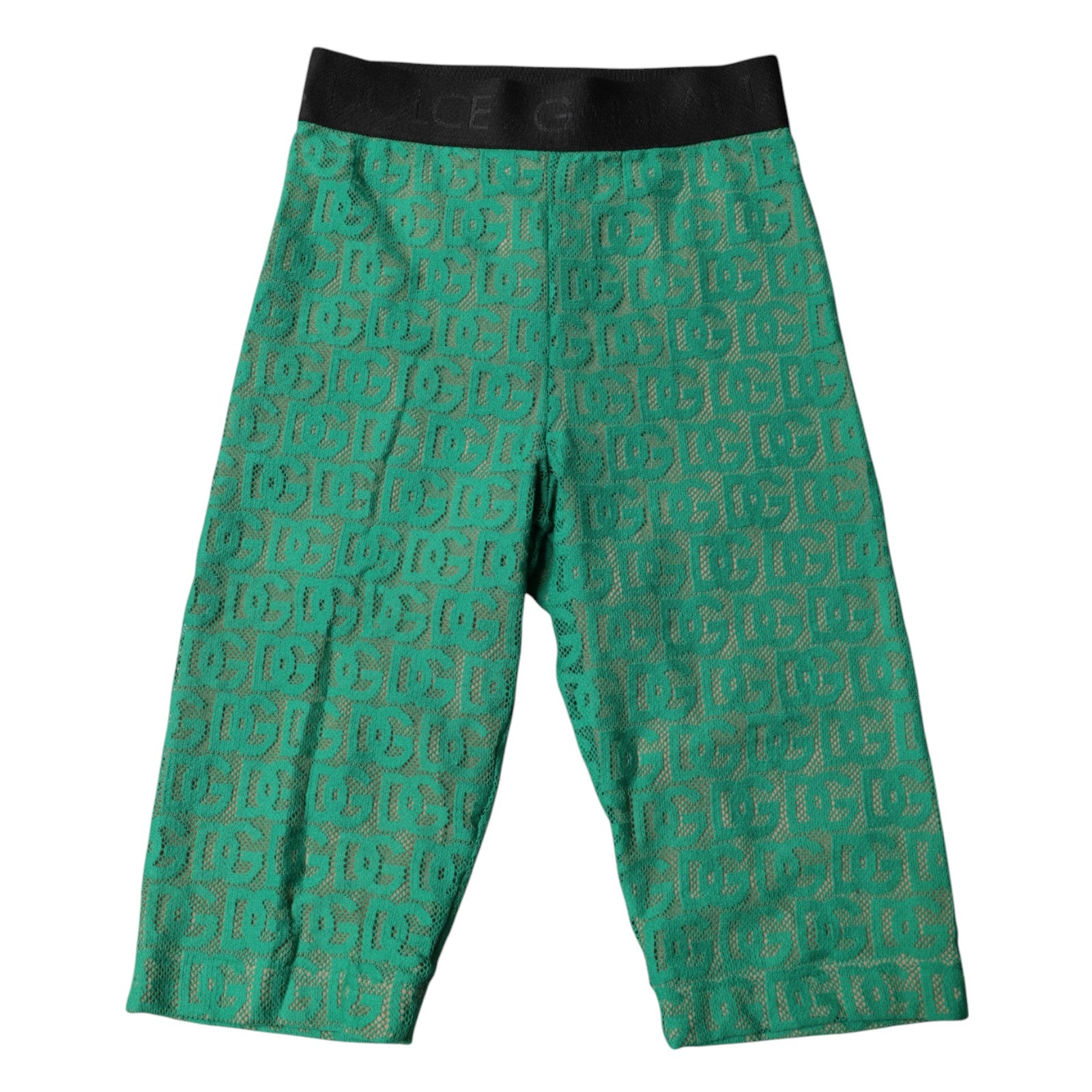 Dolce & Gabbana Green Logo Monogram Cropped Tights Underwear | Regal Royce