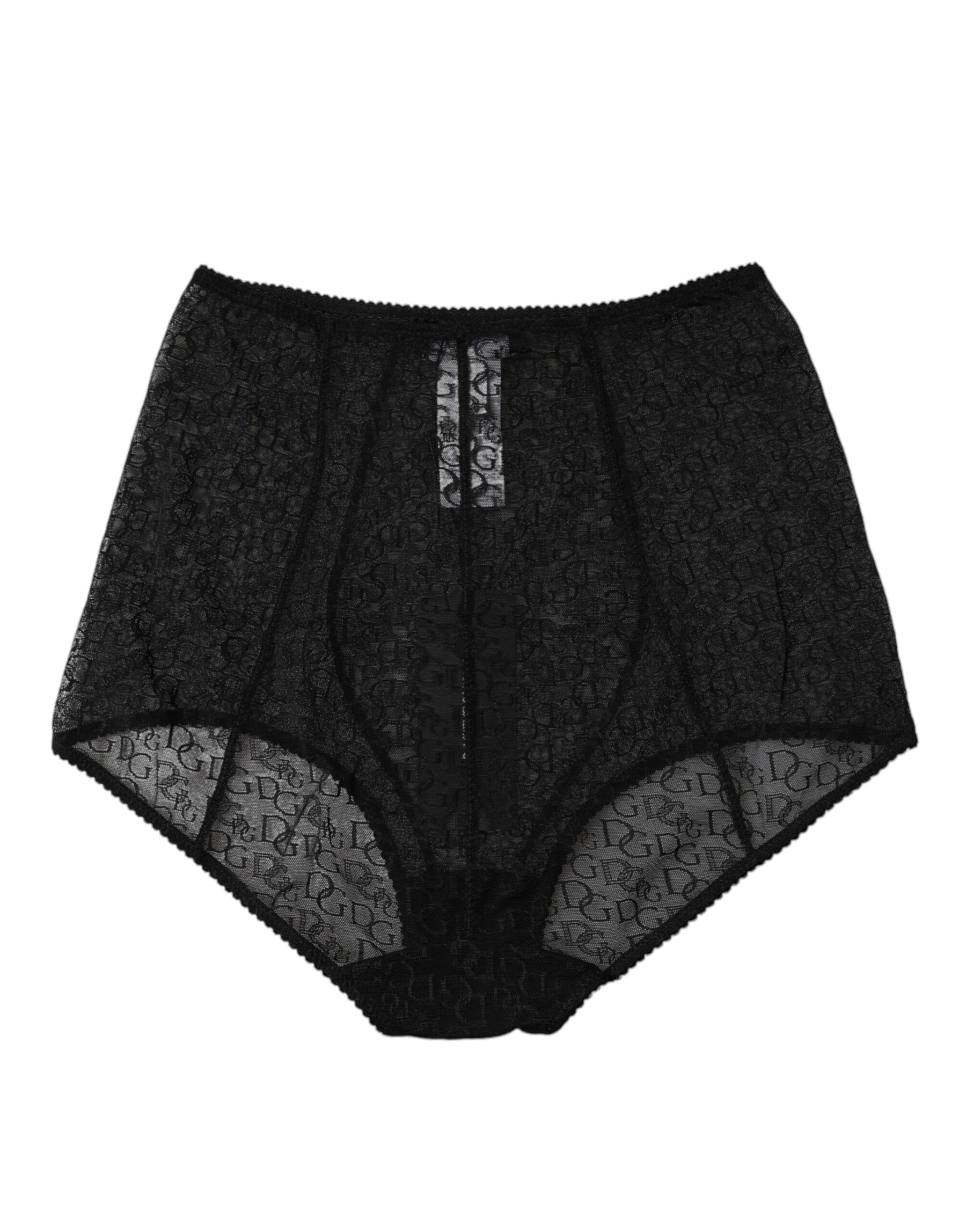 Dolce & Gabbana Black Logo Girdle High Waist Panty Underwear | Regal Royce