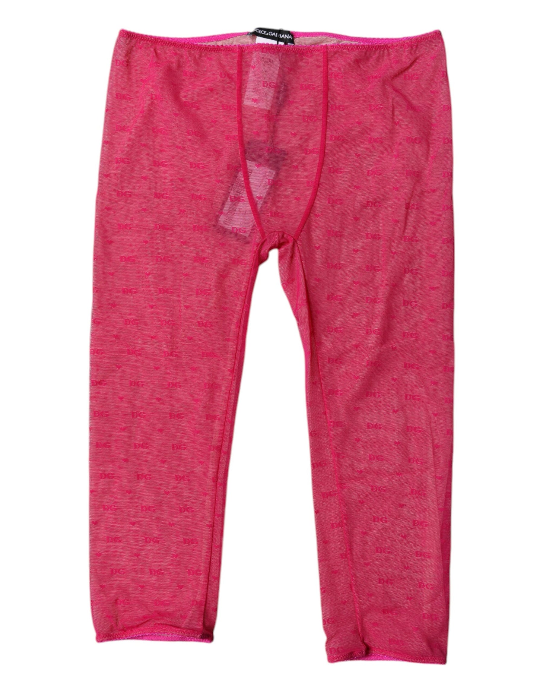 Dolce & Gabbana Fuchsia Logo Lace Lingerie Cropped Tight Underwear | Regal Royce