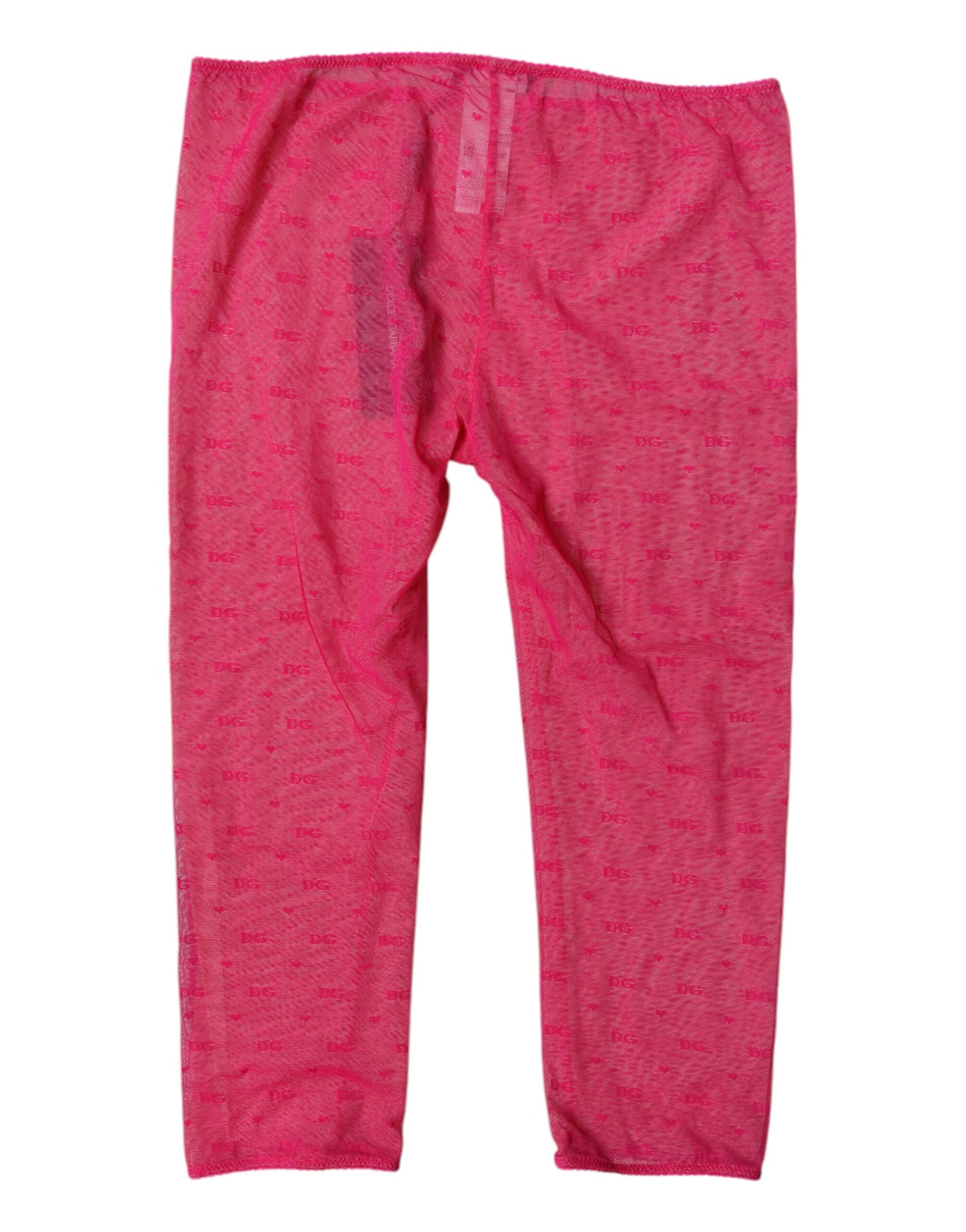 Dolce & Gabbana Fuchsia Logo Lace Lingerie Cropped Tight Underwear | Regal Royce