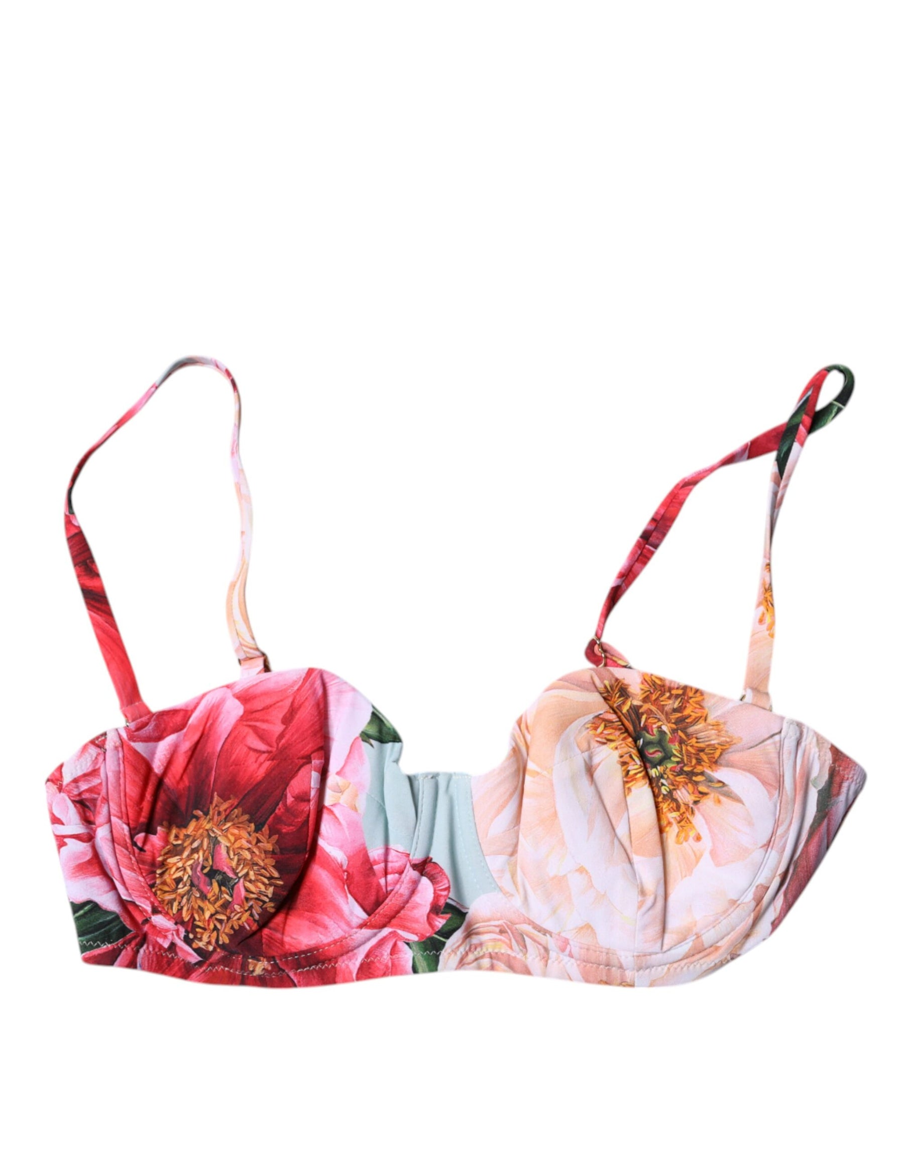 Dolce & Gabbana Multicolor Floral Padded Balconette Bra Underwear | Regal Royce