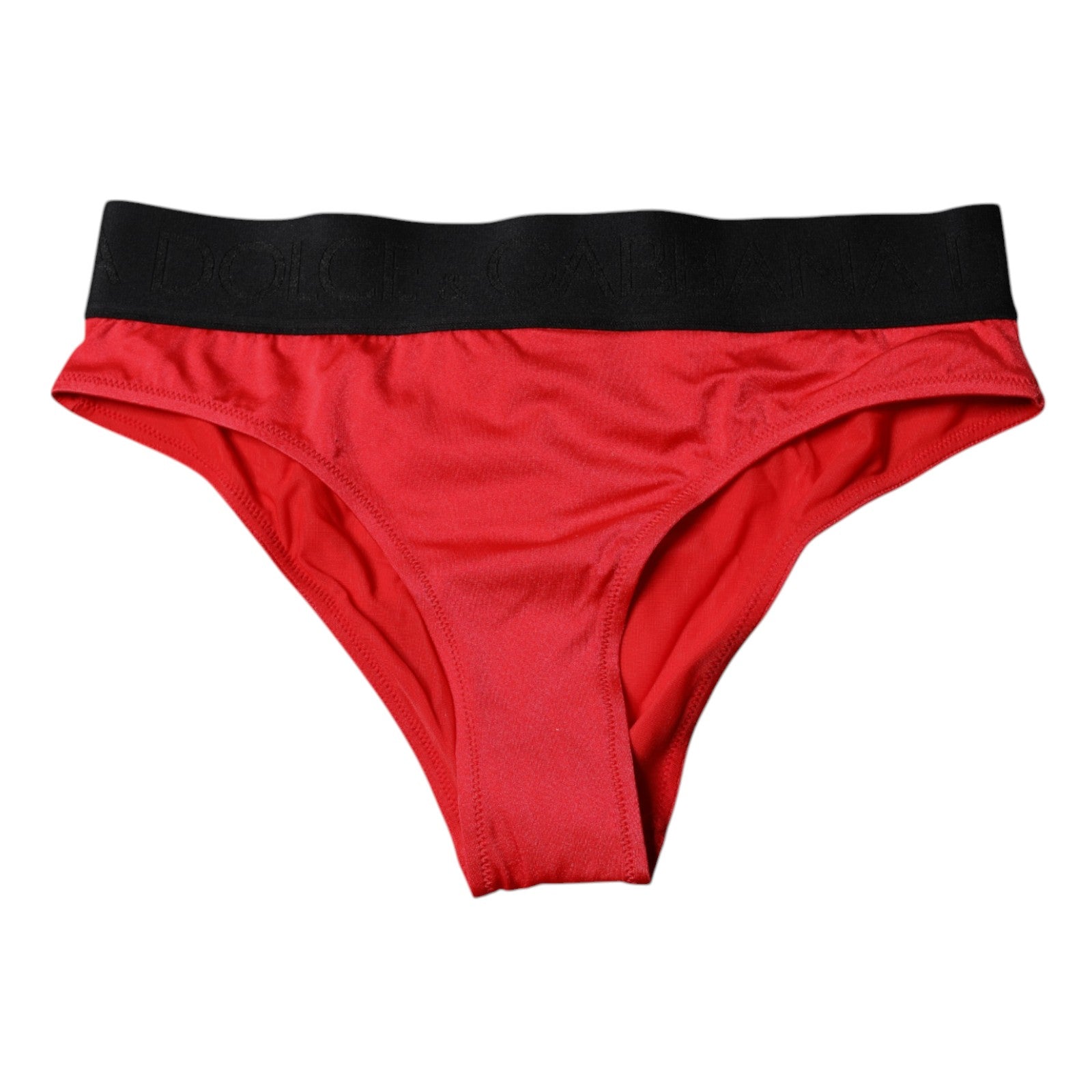 Dolce & Gabbana Red Nylon Stretch Mid Waist Panty Underwear | Regal Royce