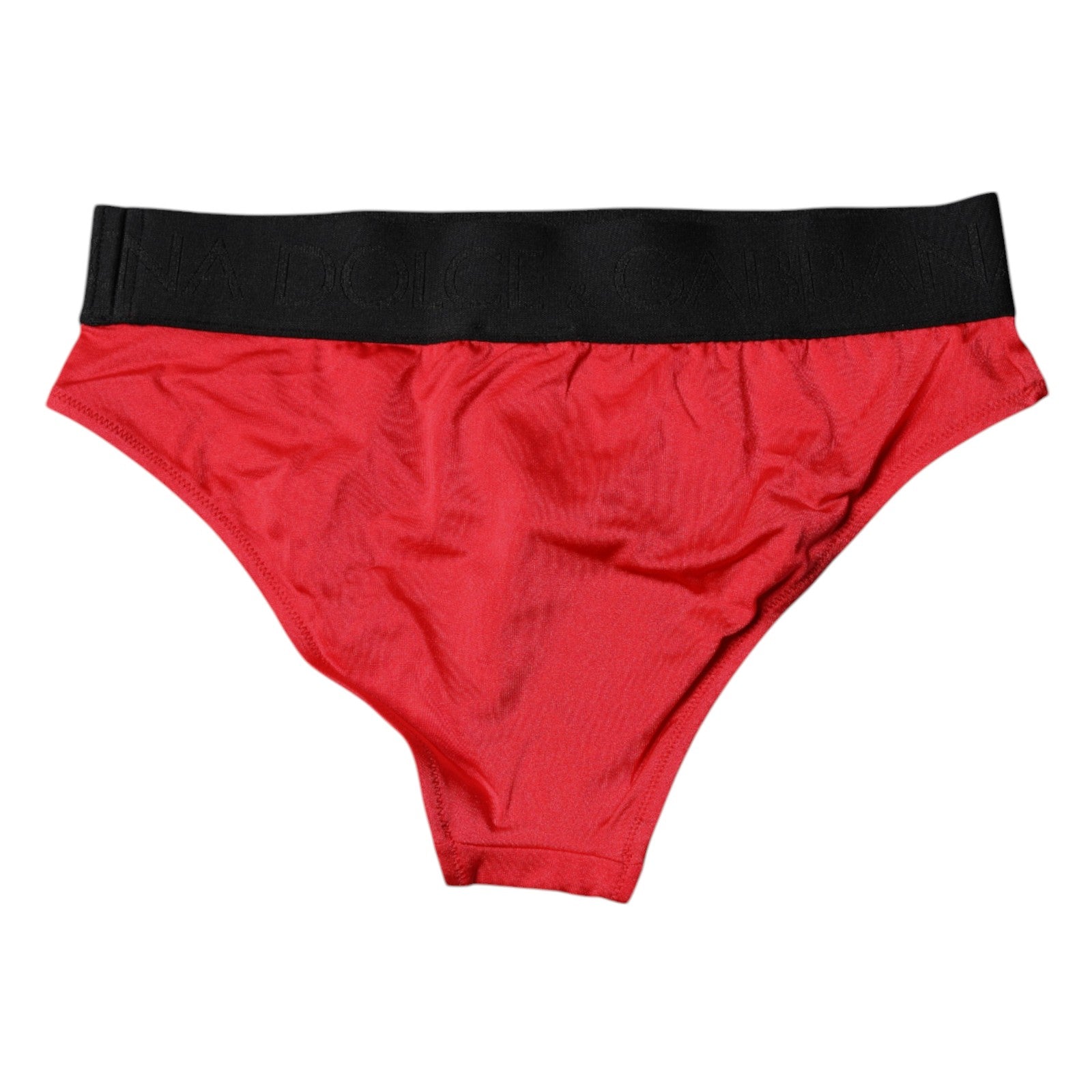 Dolce & Gabbana Red Nylon Stretch Mid Waist Panty Underwear | Regal Royce