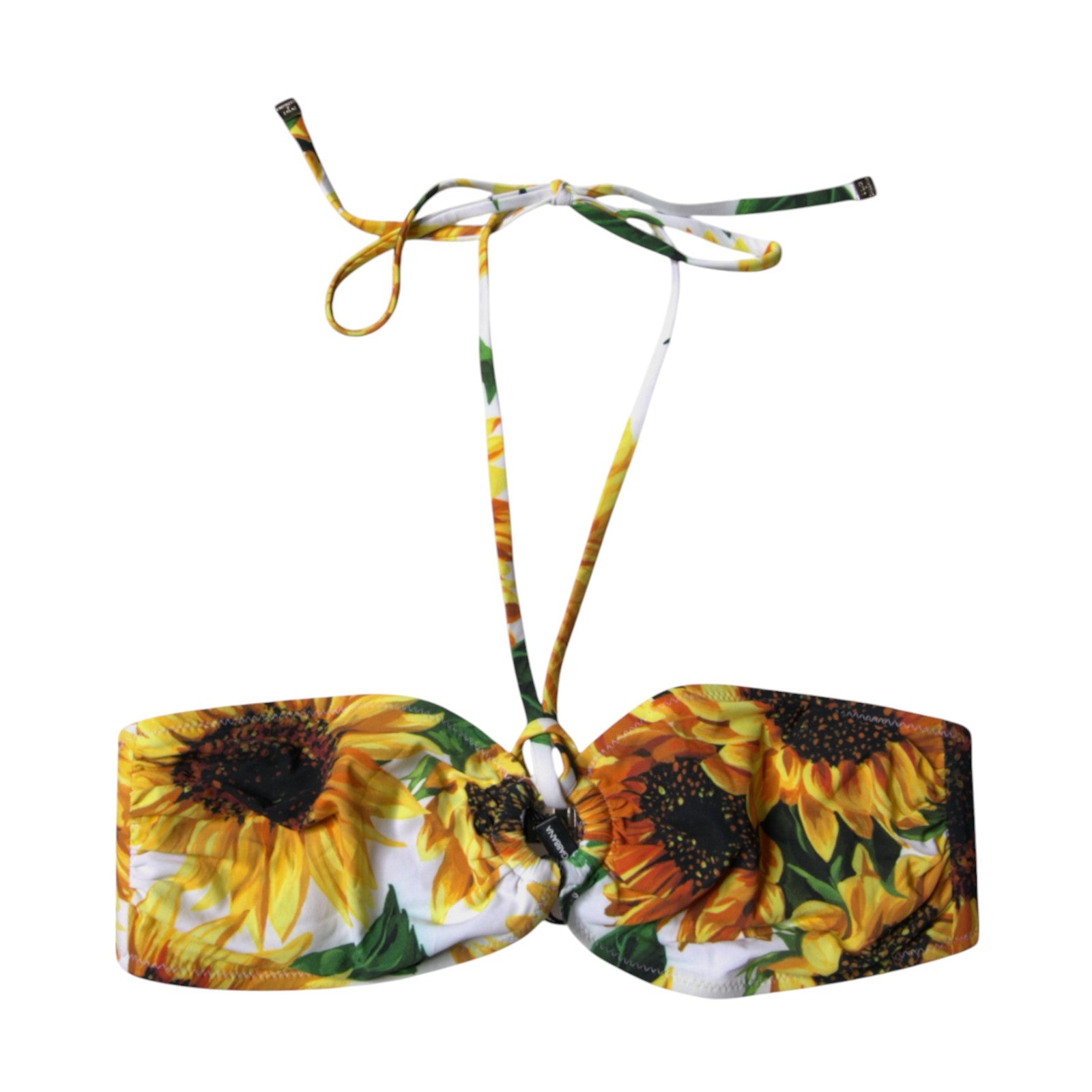 Dolce & Gabbana Multicolor Floral Halter Beachwear Bikini Top Swimwear | Regal Royce