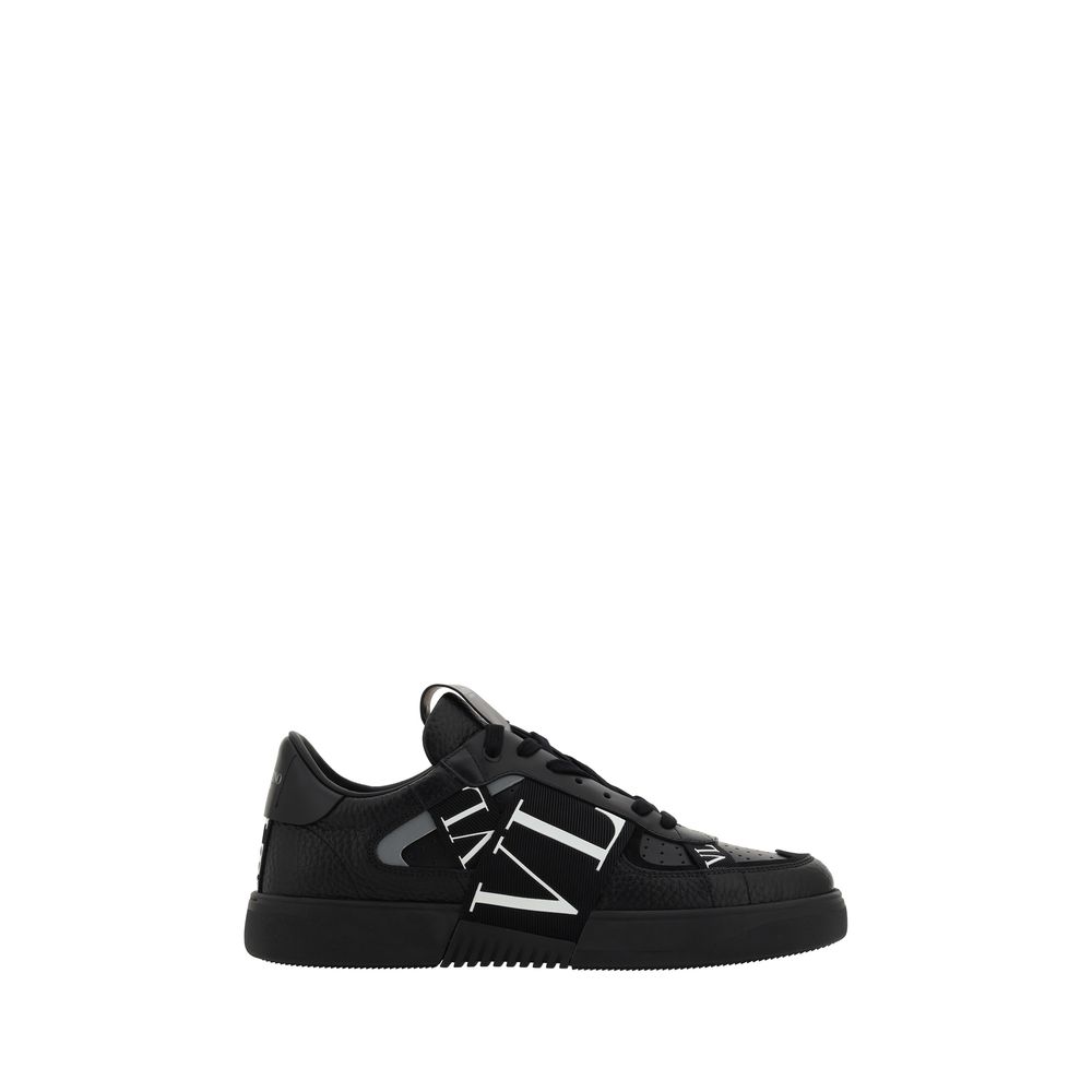 Valentino Garavani Black Leather VL7N Sneakers | Regal Royce