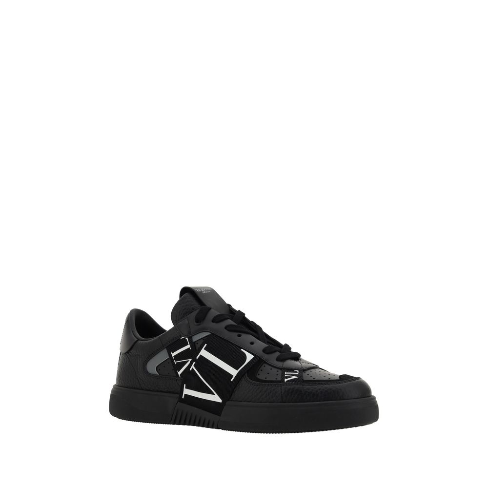 Valentino Garavani Black Leather VL7N Sneakers | Regal Royce
