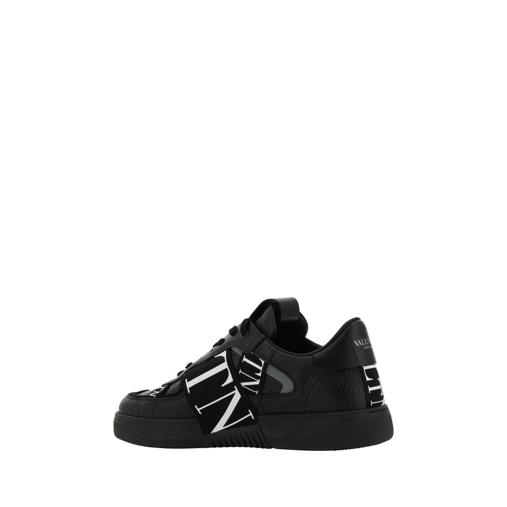 Valentino Garavani Black Leather VL7N Sneakers | Regal Royce