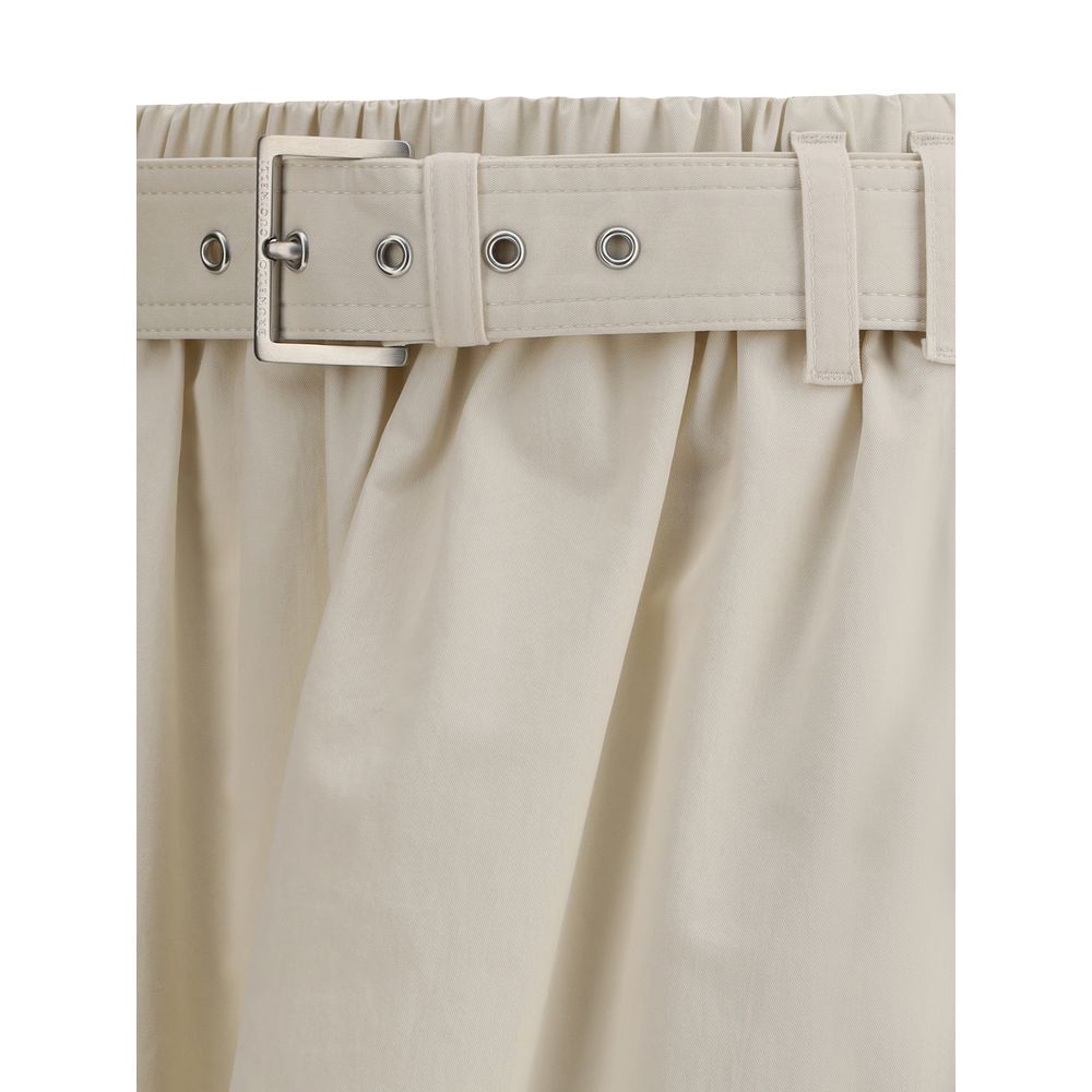 Brunello Cucinelli Cream Wide Long Skirt | Regal Royce