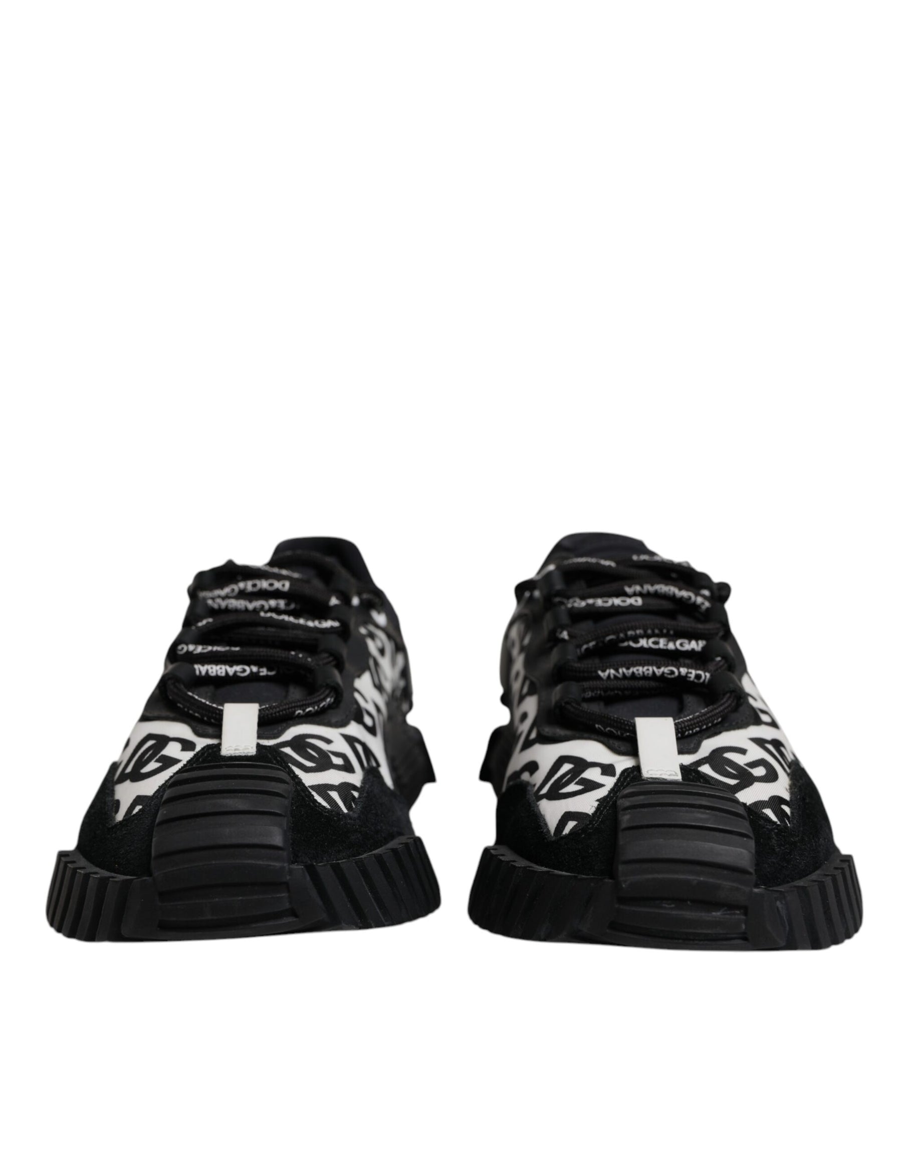 Dolce & Gabbana Black Logo Lace Up Low Top NS1 Sneakers Shoes | Regal Royce