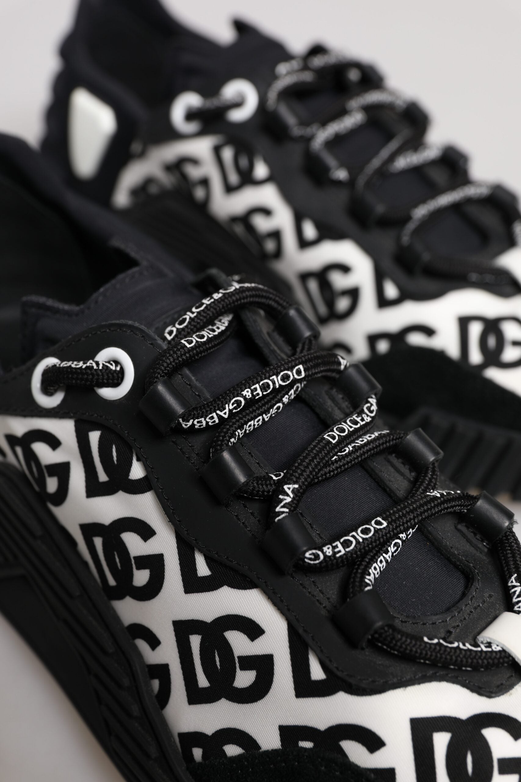 Dolce & Gabbana Black Logo Lace Up Low Top NS1 Sneakers Shoes | Regal Royce