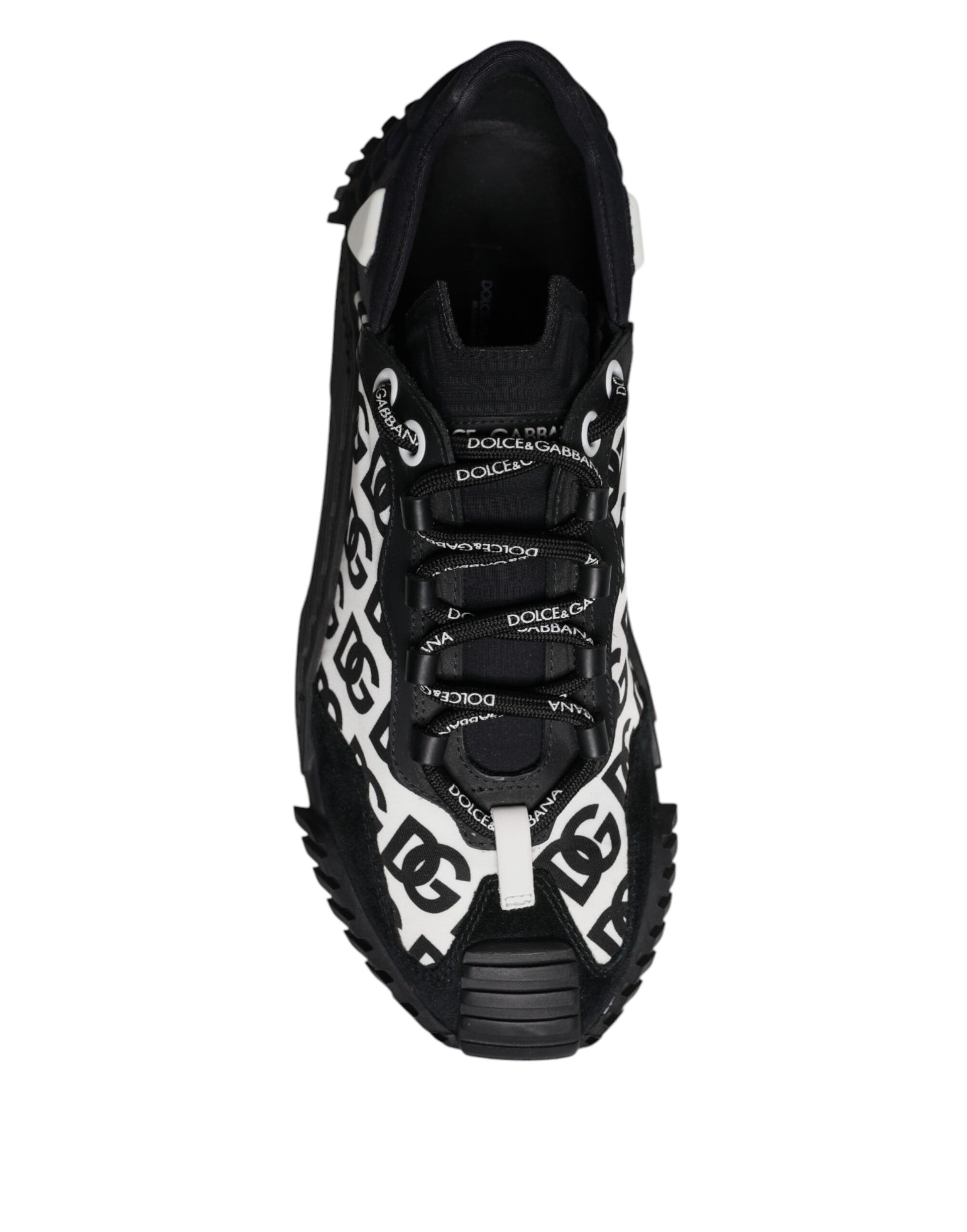 Dolce & Gabbana Black Logo Lace Up Low Top NS1 Sneakers Shoes | Regal Royce