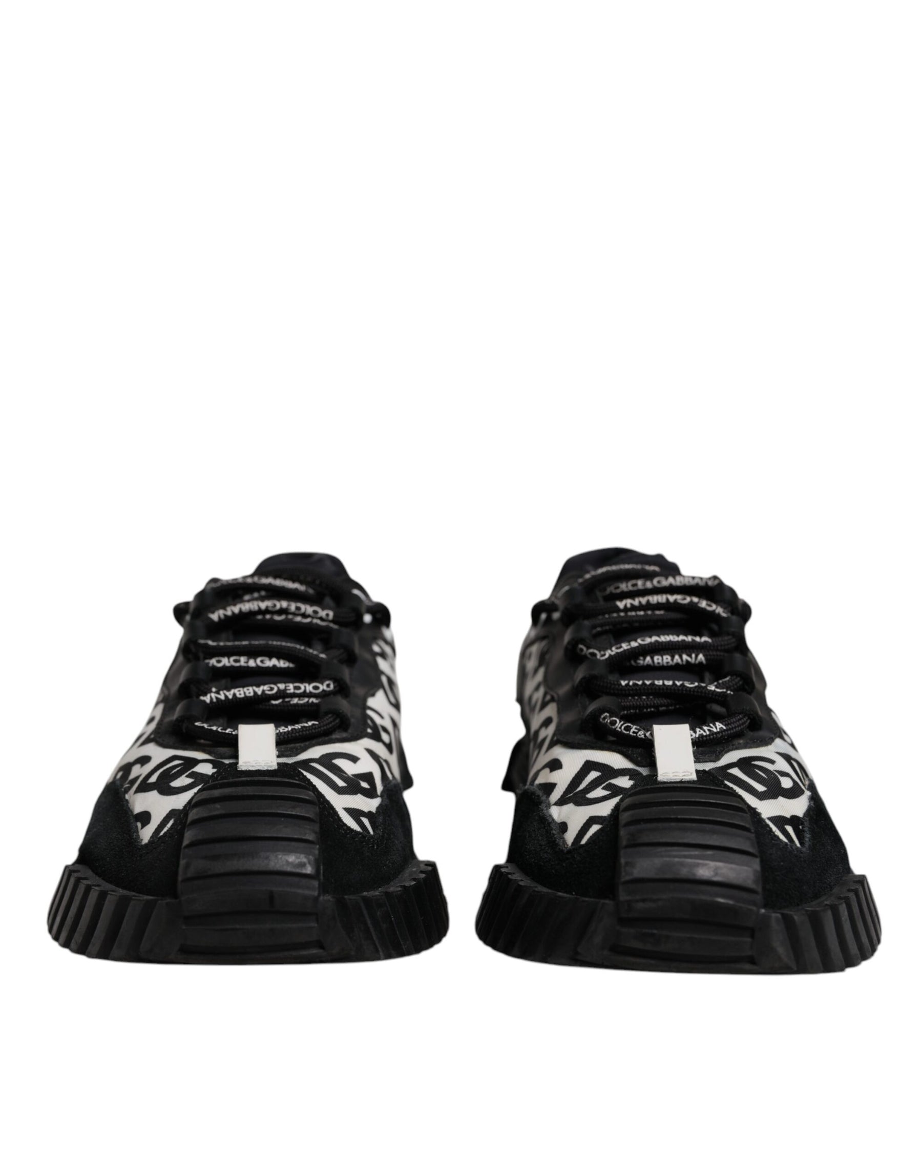 Dolce & Gabbana Black Logo Lace Up Low Top NS1 Sneakers Shoes | Regal Royce