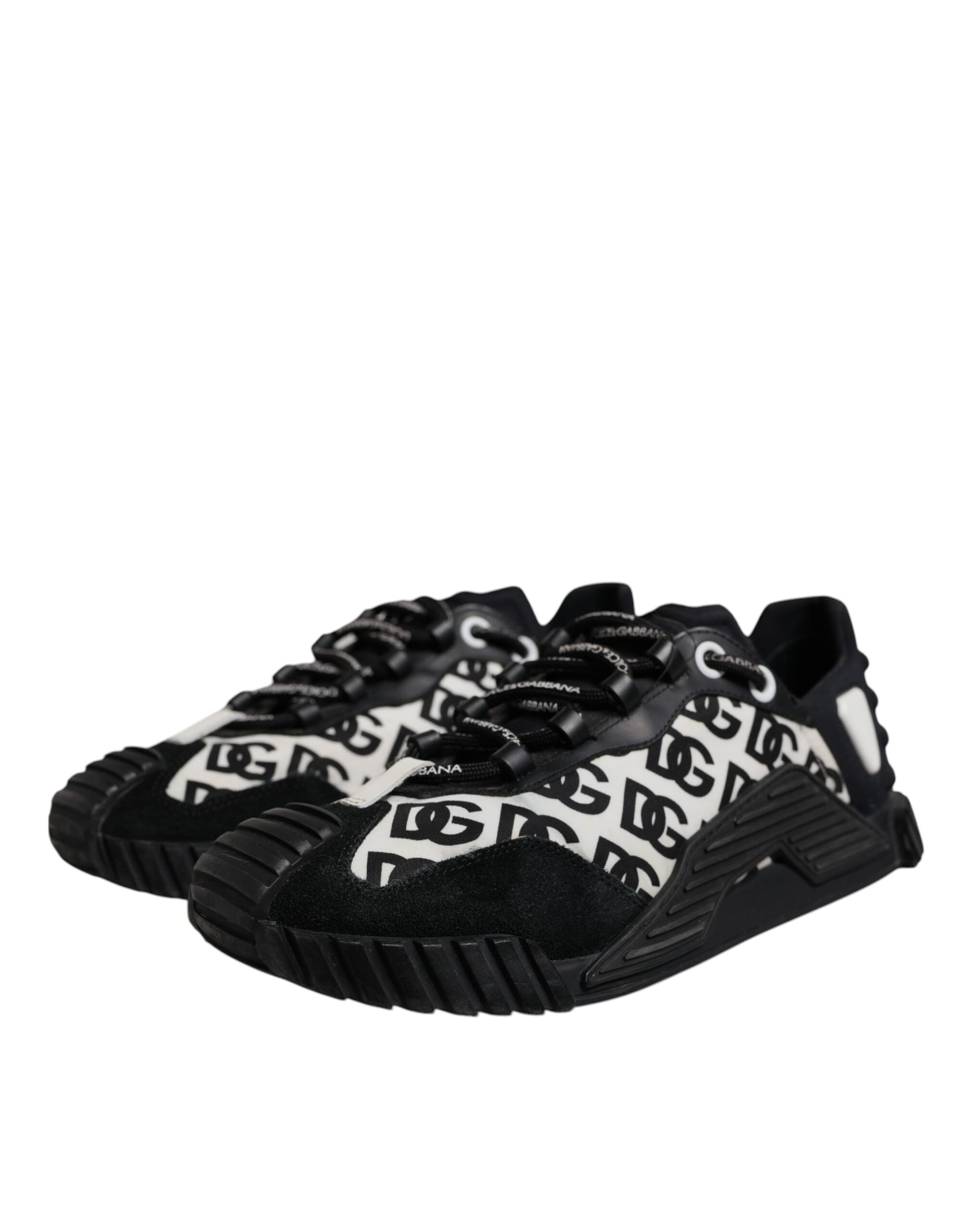 Dolce & Gabbana Black Logo Lace Up Low Top NS1 Sneakers Shoes | Regal Royce
