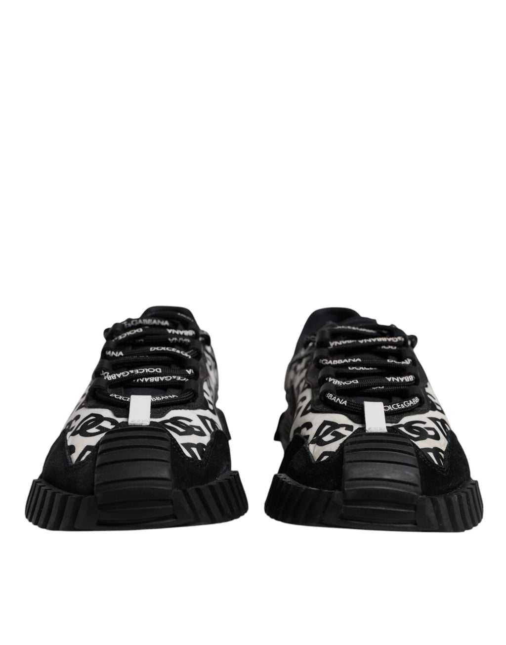 Dolce & Gabbana Black Logo Lace Up Low Top NS1 Sneakers Shoes