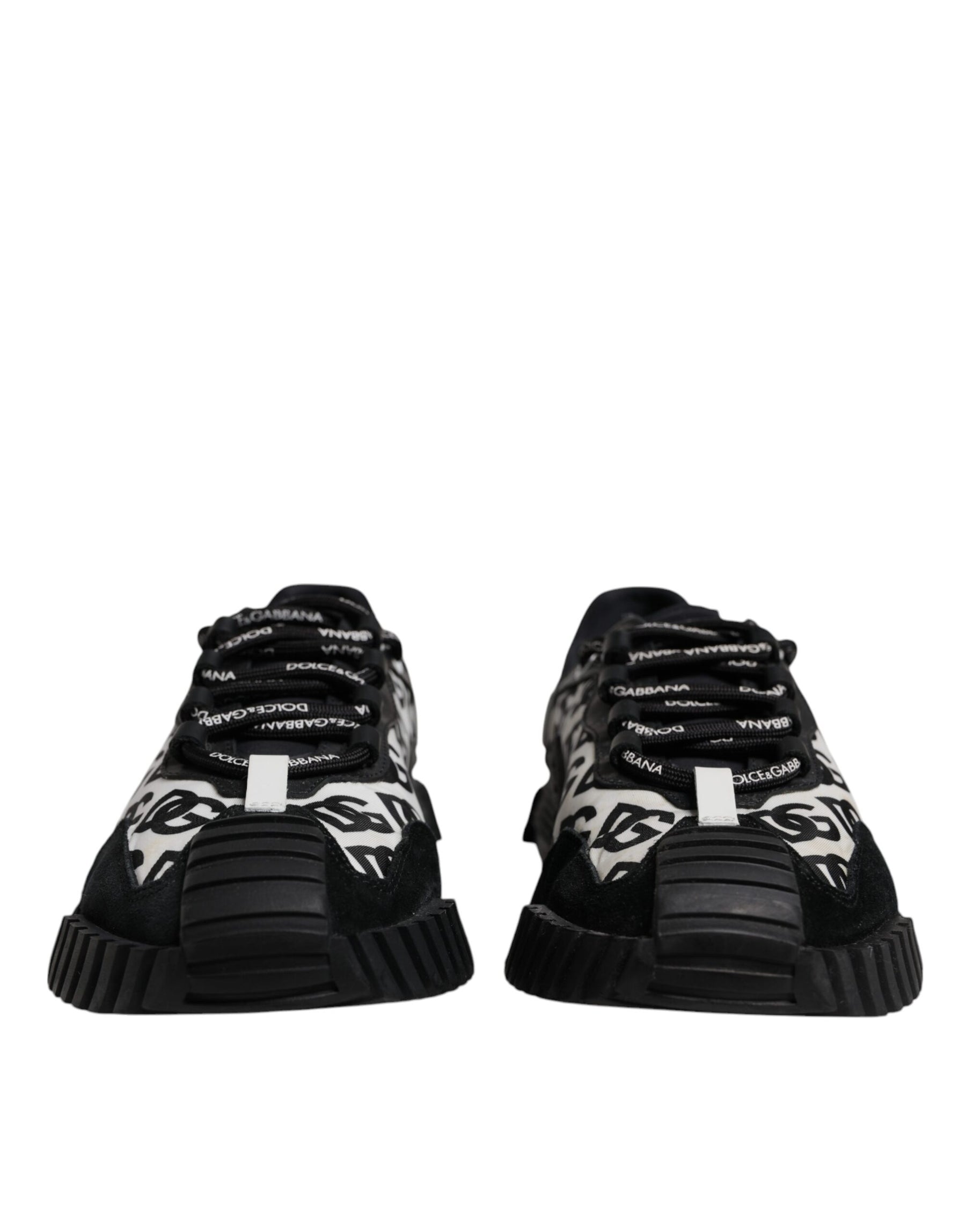 Dolce & Gabbana Black Logo Lace Up Low Top NS1 Sneakers Shoes | Regal Royce