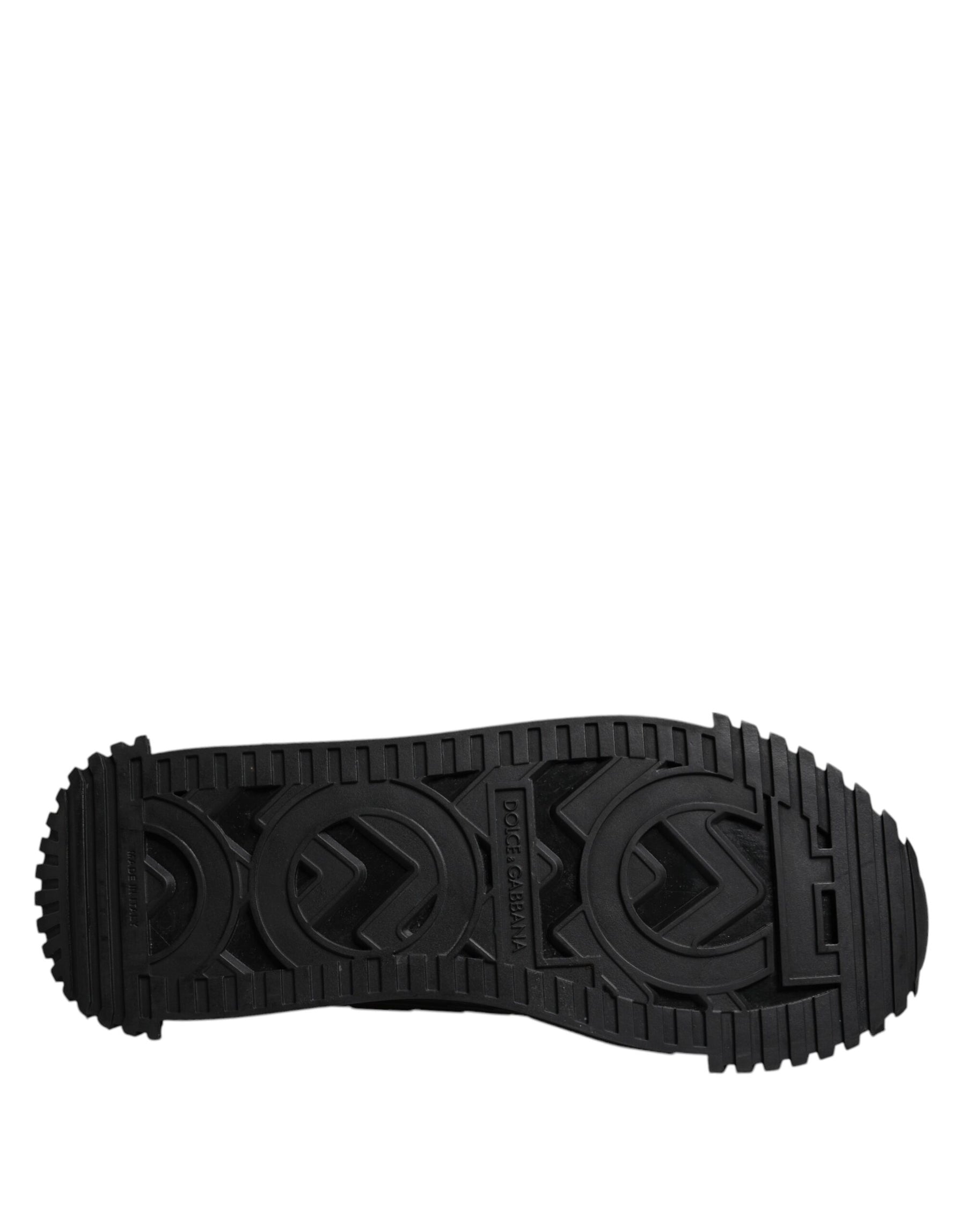 Dolce & Gabbana Black Logo Lace Up Low Top NS1 Sneakers Shoes | Regal Royce