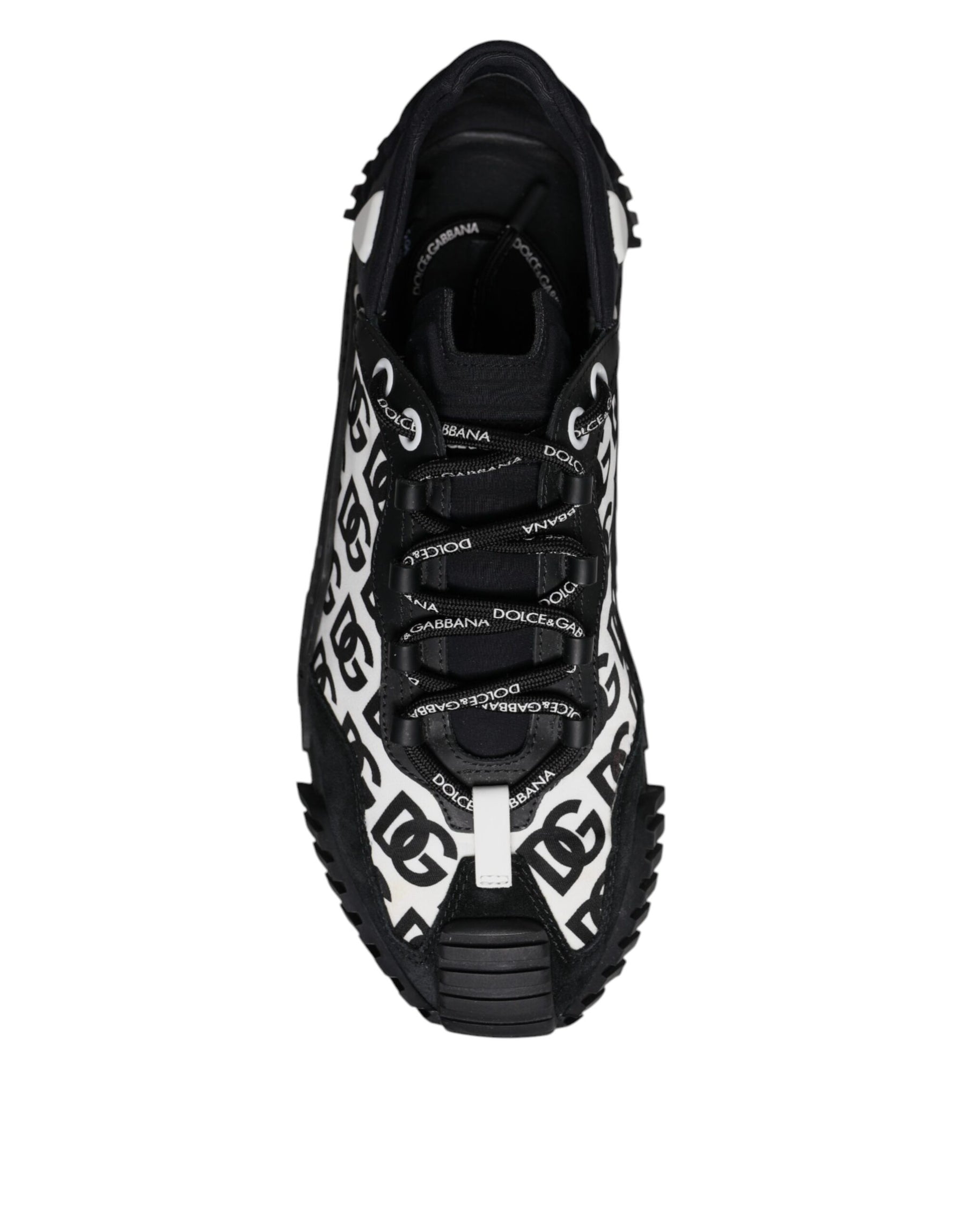 Dolce & Gabbana Black Logo Lace Up Low Top NS1 Sneakers Shoes | Regal Royce