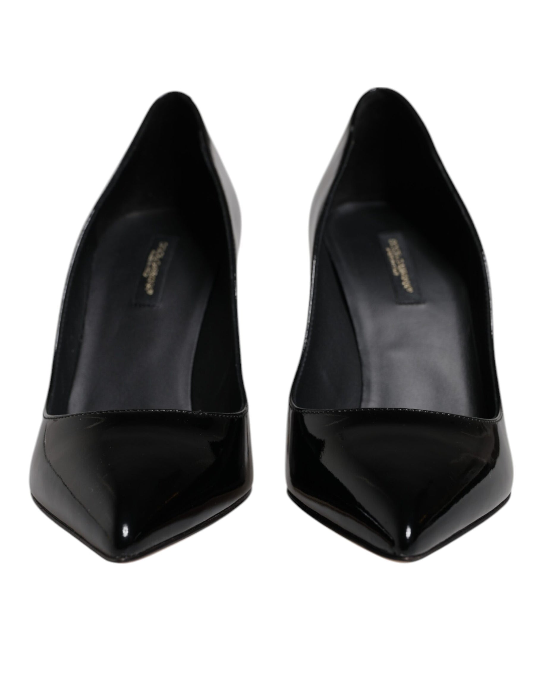 Dolce & Gabbana Black Patent Leather High Heels Pumps Shoes | Regal Royce