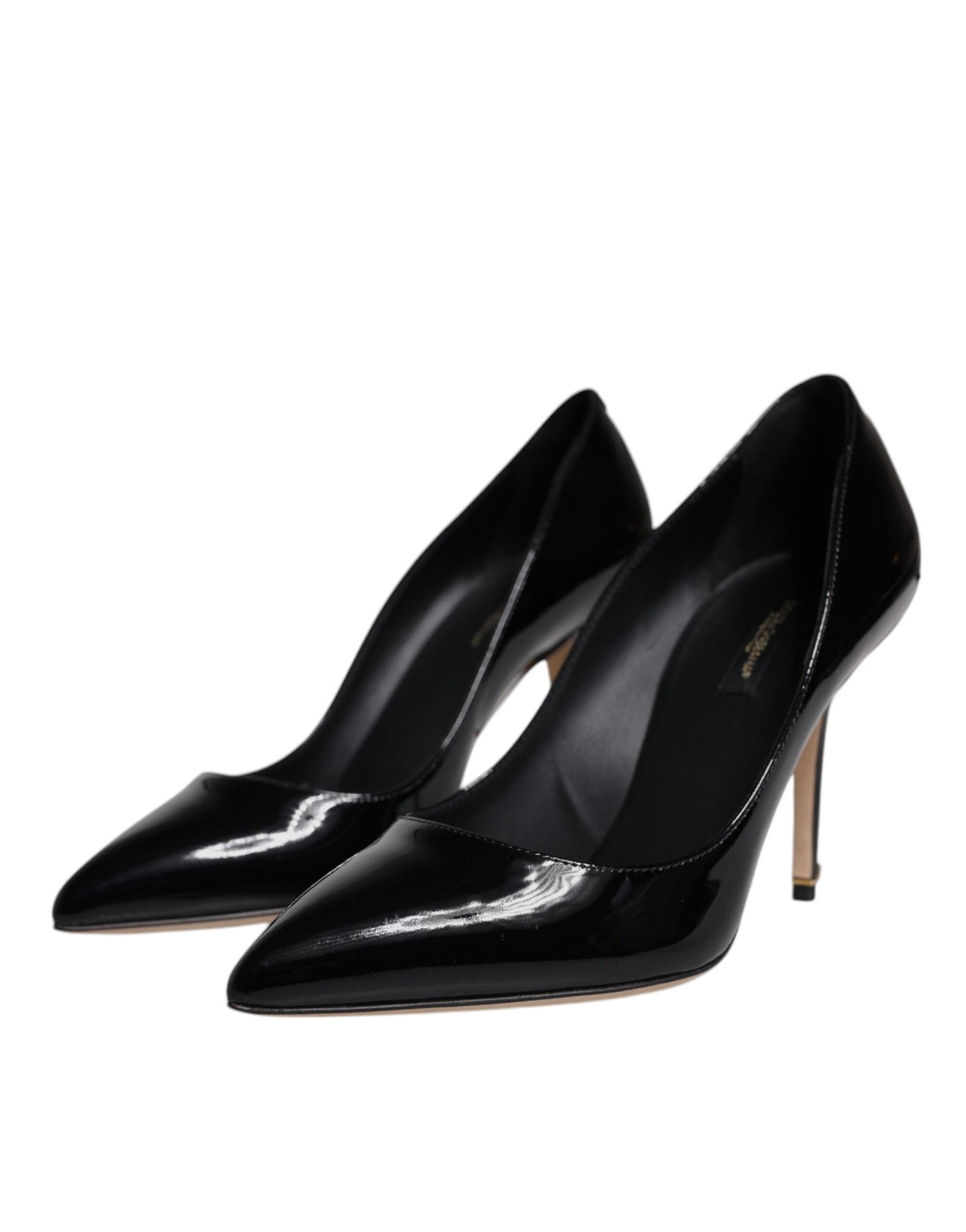 Dolce & Gabbana Black Patent Leather High Heels Pumps Shoes | Regal Royce