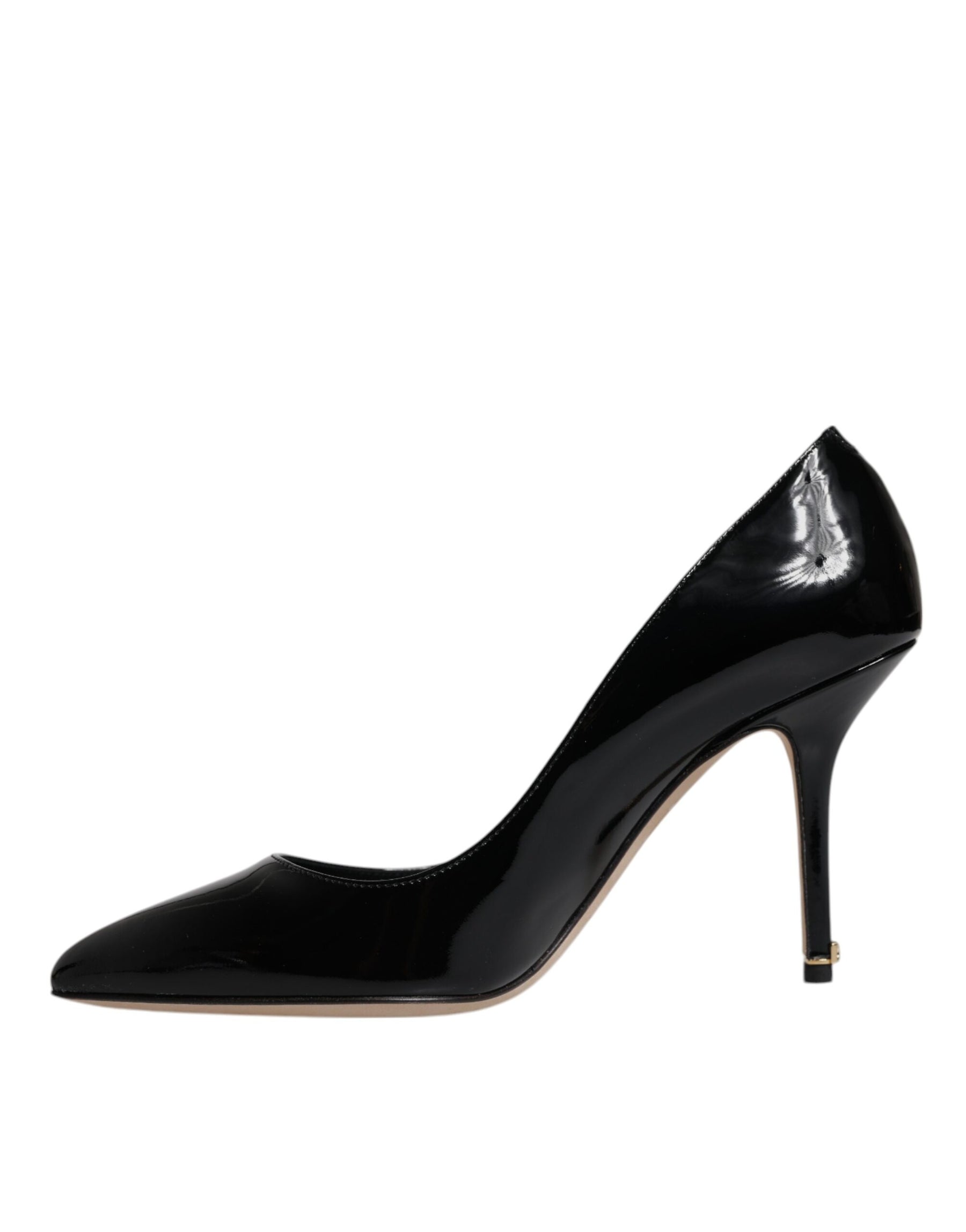Dolce & Gabbana Black Patent Leather High Heels Pumps Shoes | Regal Royce