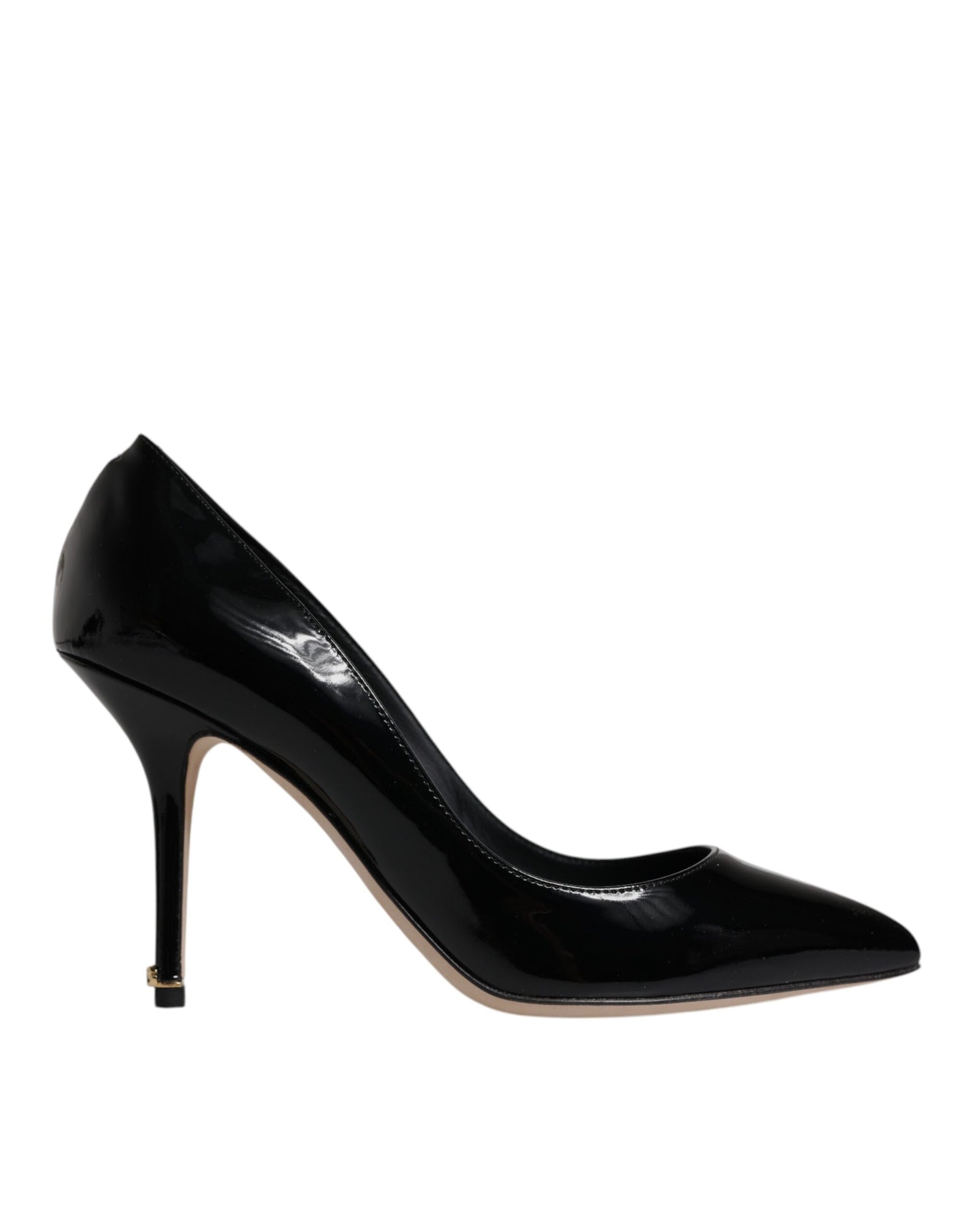 Dolce & Gabbana Black Patent Leather High Heels Pumps Shoes | Regal Royce