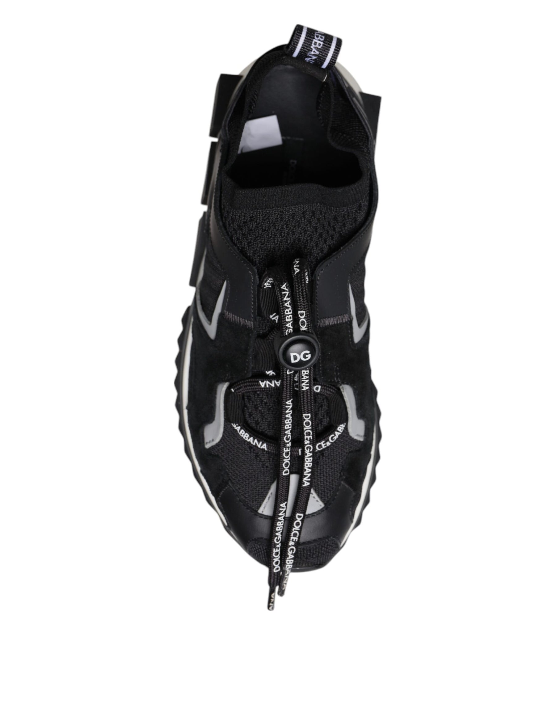 Dolce & Gabbana Black Mesh Sorrento Trekking Sneakers Shoes | Regal Royce