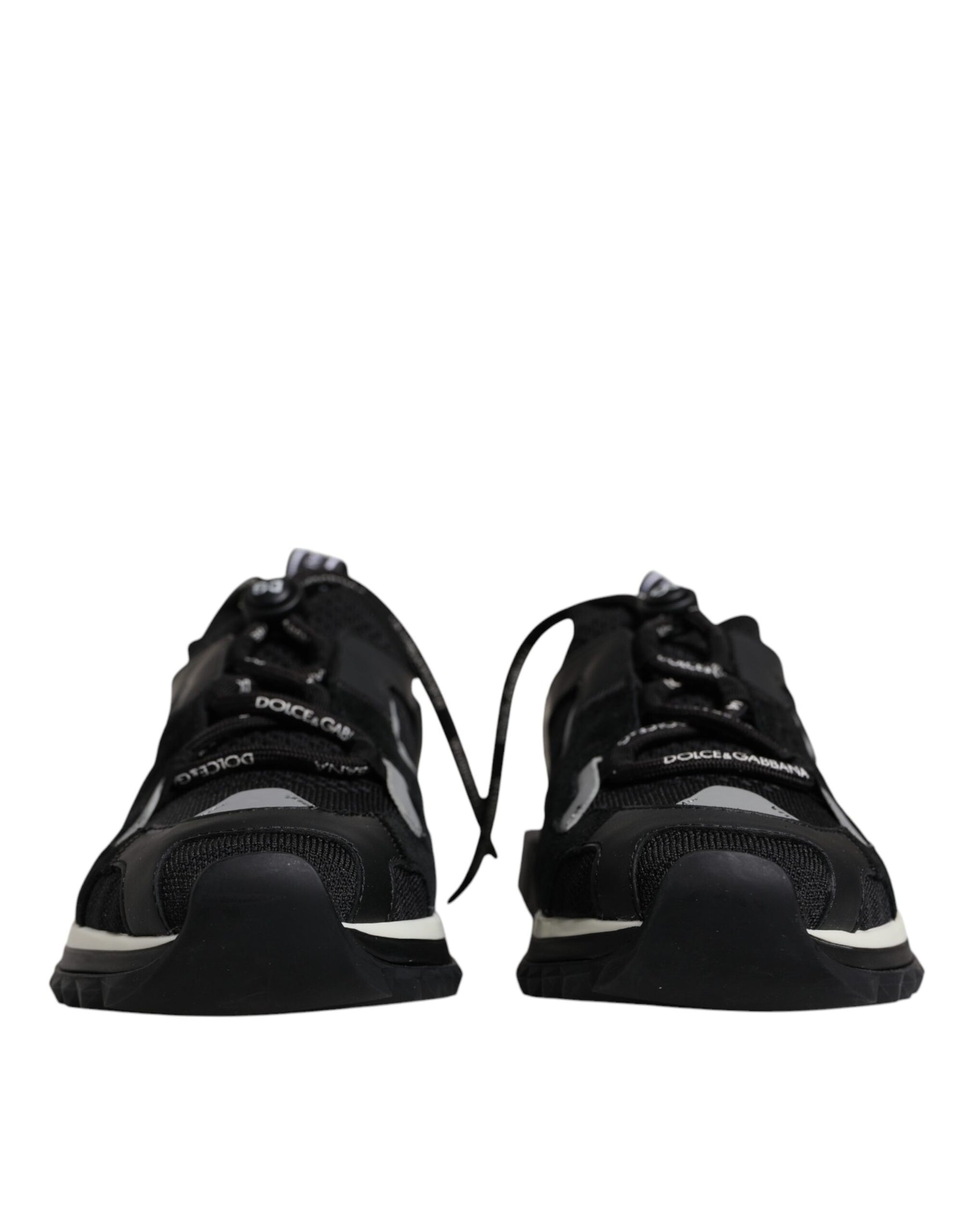 Dolce & Gabbana Black Mesh Sorrento Trekking Sneakers Shoes | Regal Royce