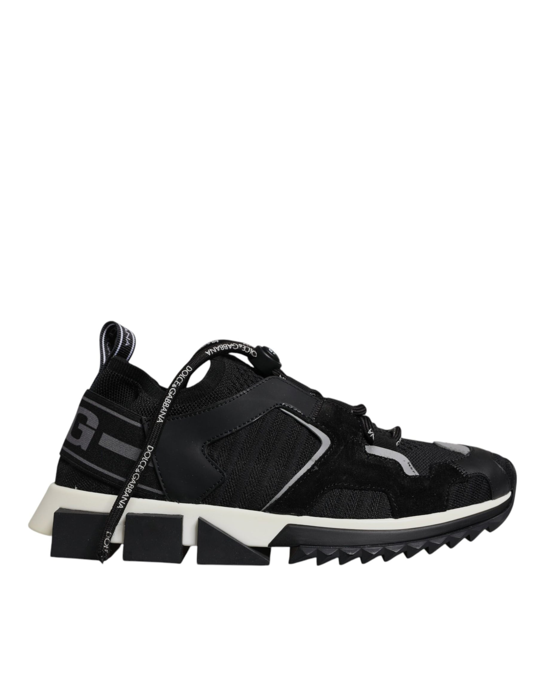 Dolce & Gabbana Black Mesh Sorrento Trekking Sneakers Shoes | Regal Royce