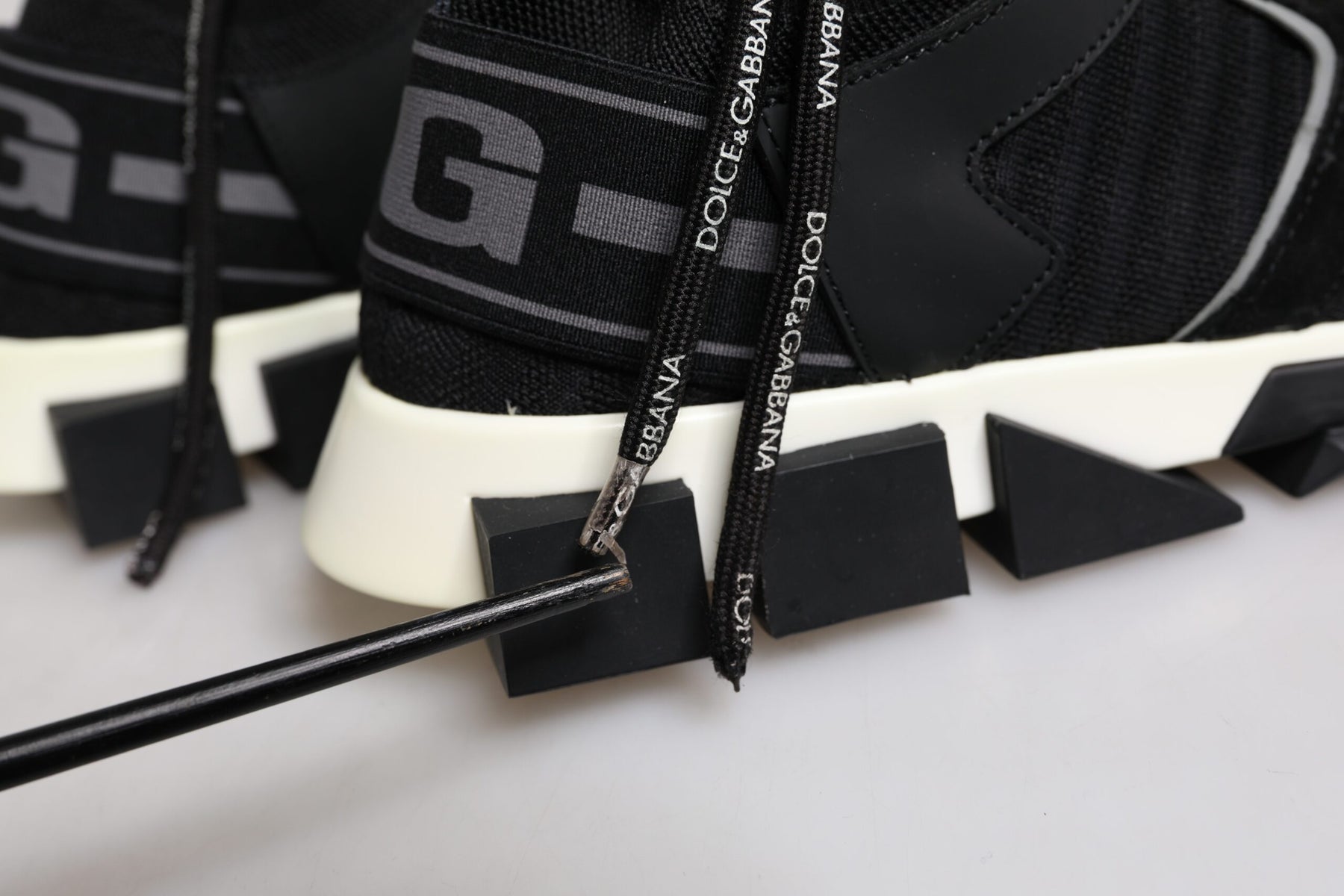 Dolce & Gabbana Black Mesh Sorrento Trekking Sneakers Shoes | Regal Royce