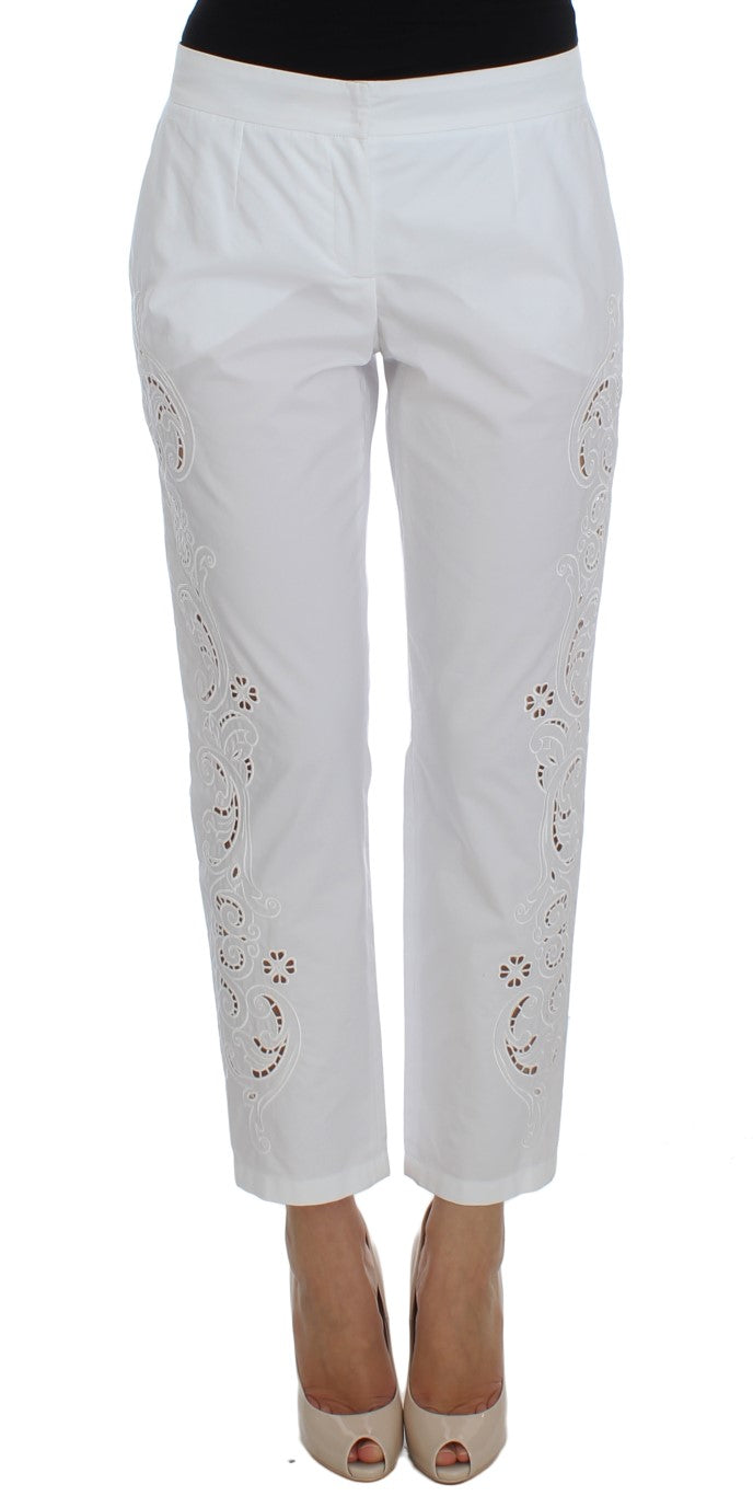 Dolce & Gabbana White Floral Cutout Dress Sicily Pants | Regal Royce