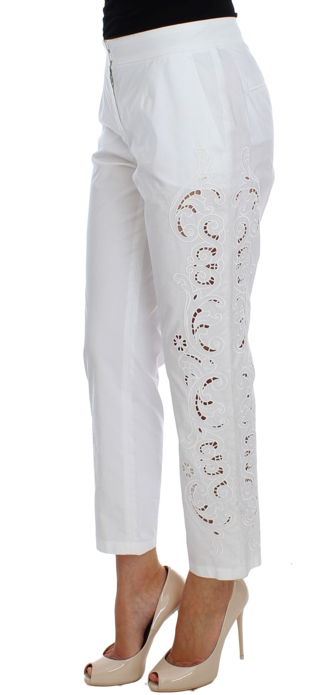 Dolce & Gabbana White Floral Cutout Dress Sicily Pants | Regal Royce