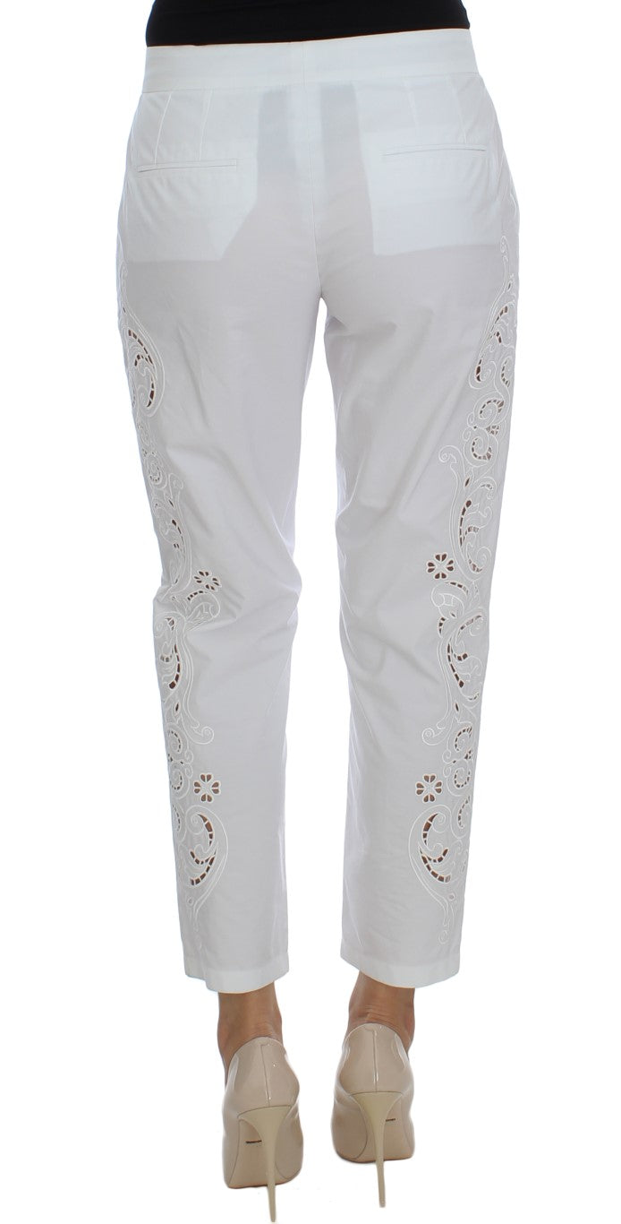 Dolce & Gabbana White Floral Cutout Dress Sicily Pants | Regal Royce