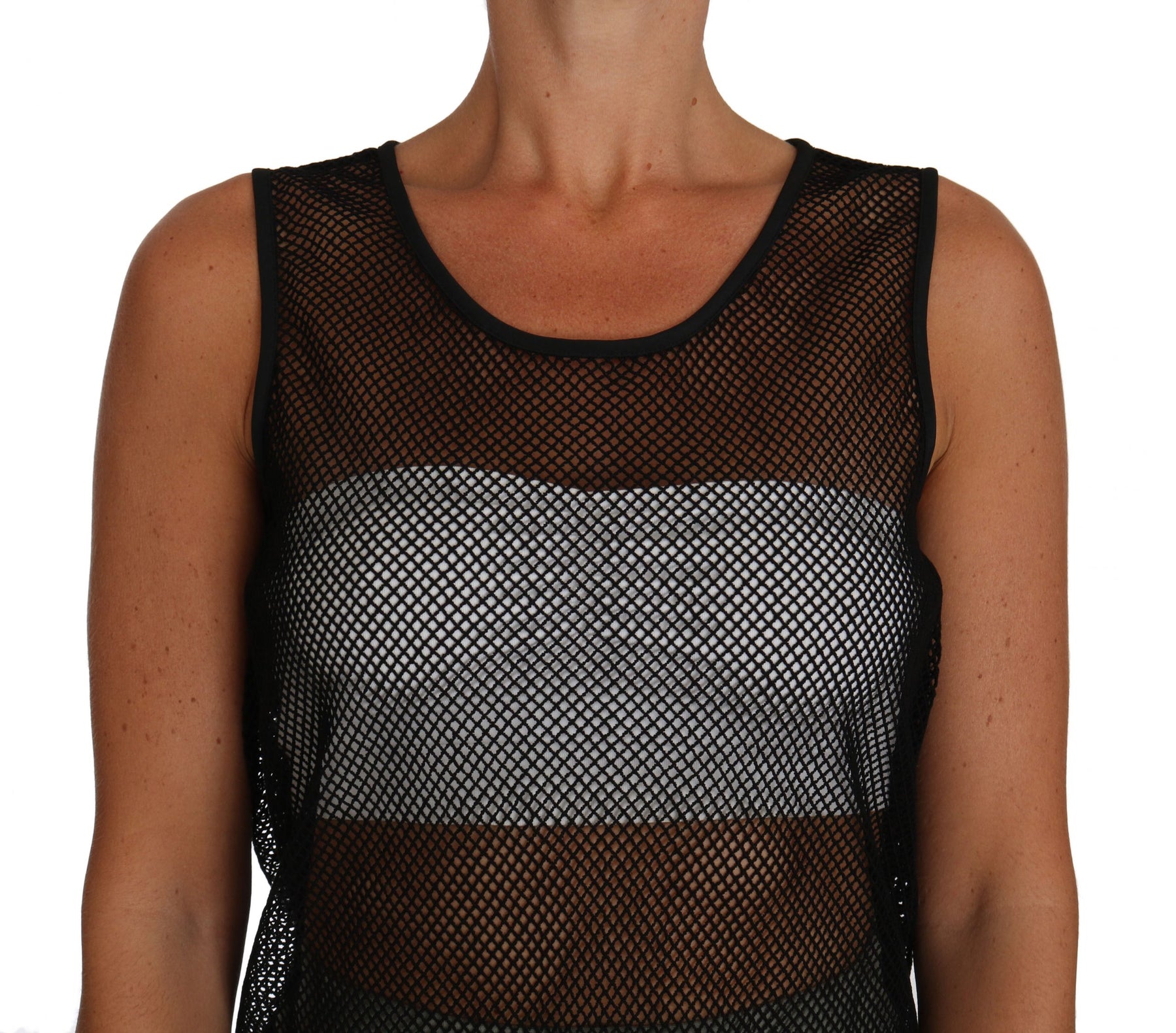Dolce & Gabbana Black Mesh Transparent Blouse T-shirt | Regal Royce