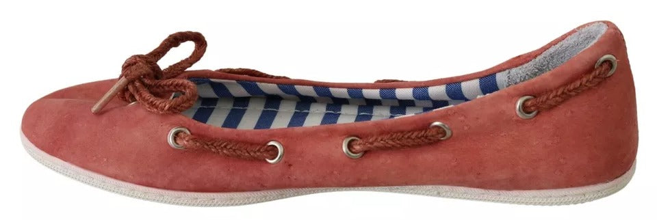 Pantofola D'Oro Scarlet Red Blue Stripe Flat Slip-On Shoes | Regal Royce