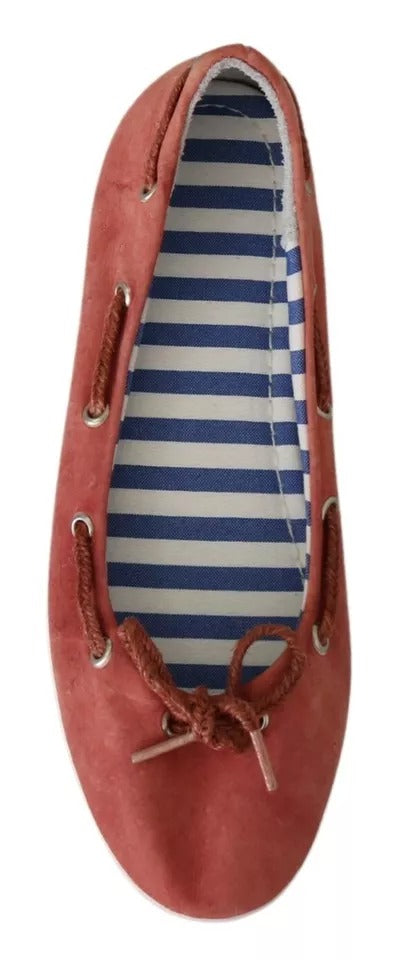 Pantofola D'Oro Scarlet Red Blue Stripe Flat Slip-On Shoes | Regal Royce