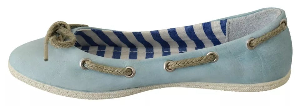 Pantofola D'Oro Minnesota Blue Stripe Flat Slip-On Shoes | Regal Royce