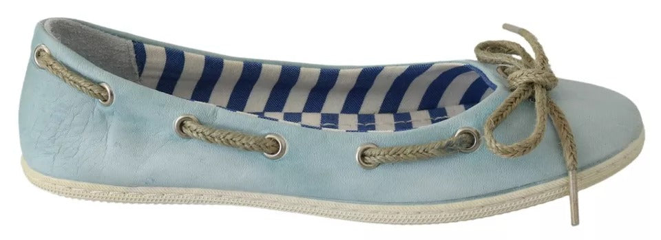 Pantofola D'Oro Minnesota Blue Stripe Flat Slip-On Shoes | Regal Royce