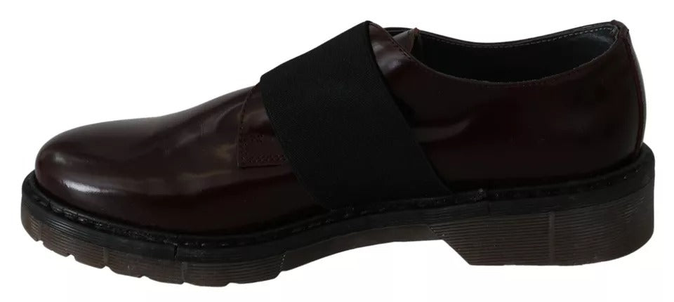 Dr. Martens Dark Brown Leather Elastic Strap Shoes | Regal Royce