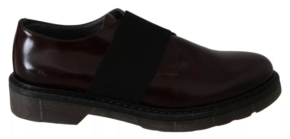 Dr. Martens Dark Brown Leather Elastic Strap Shoes | Regal Royce